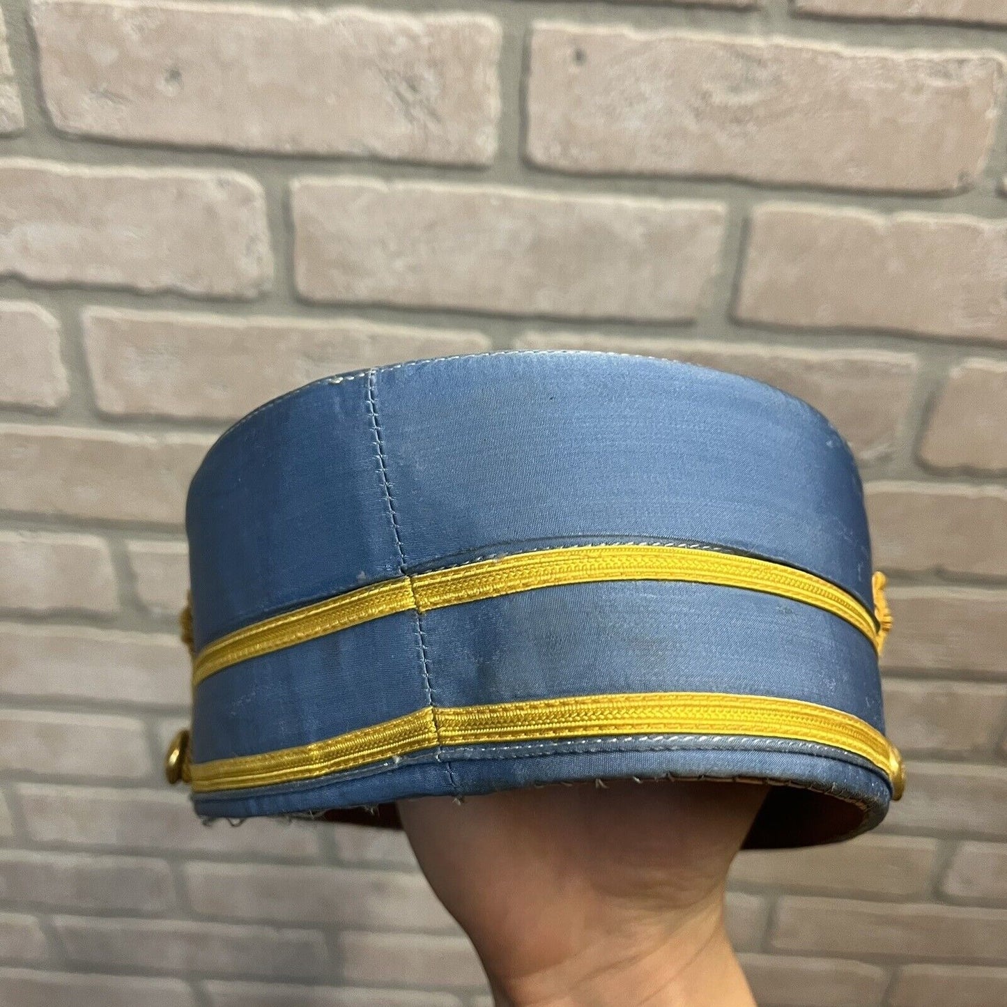 Vintage Masonic 50 Years Scottish Rite Light Blue Prayer Ritual Uniform Cap