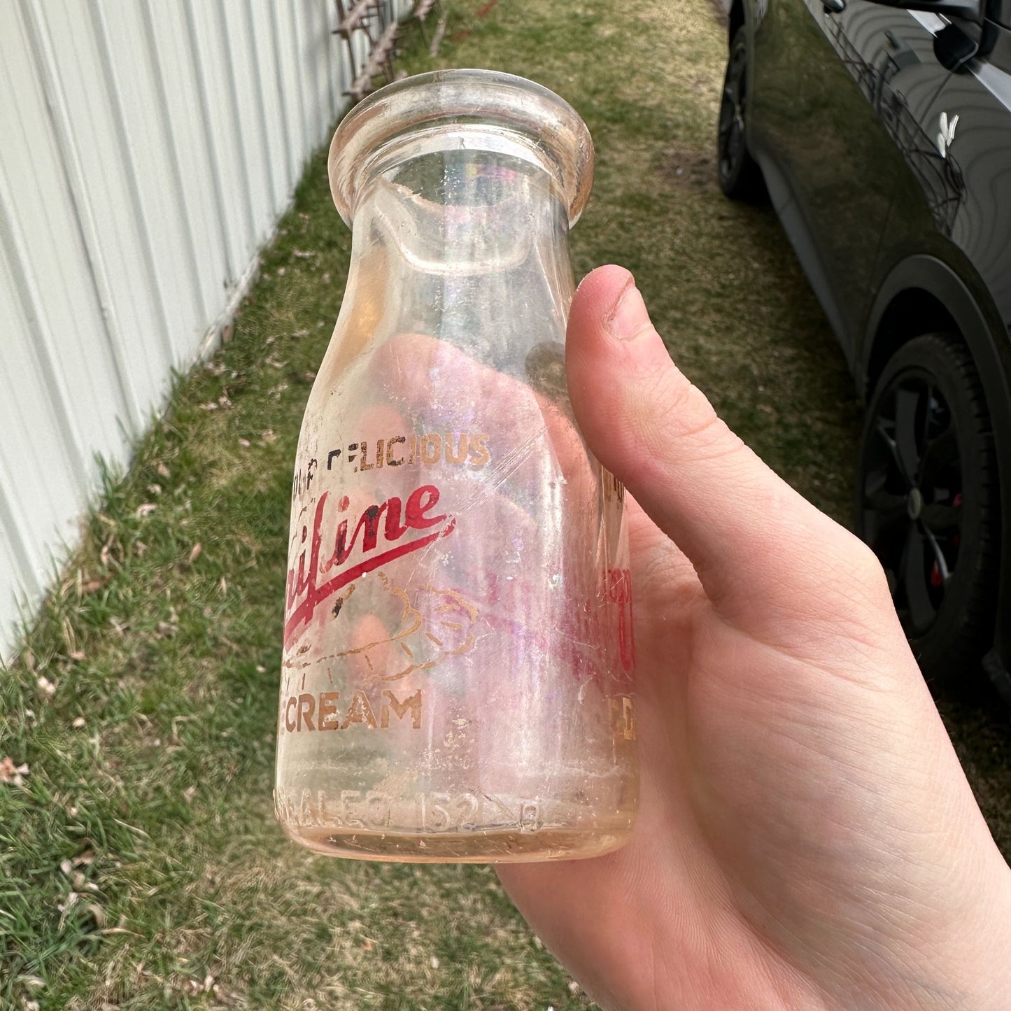 Half Pint Verifine Dairy Milk Bottle Sheboygan Fond du lac Ice Cream Wisconsin