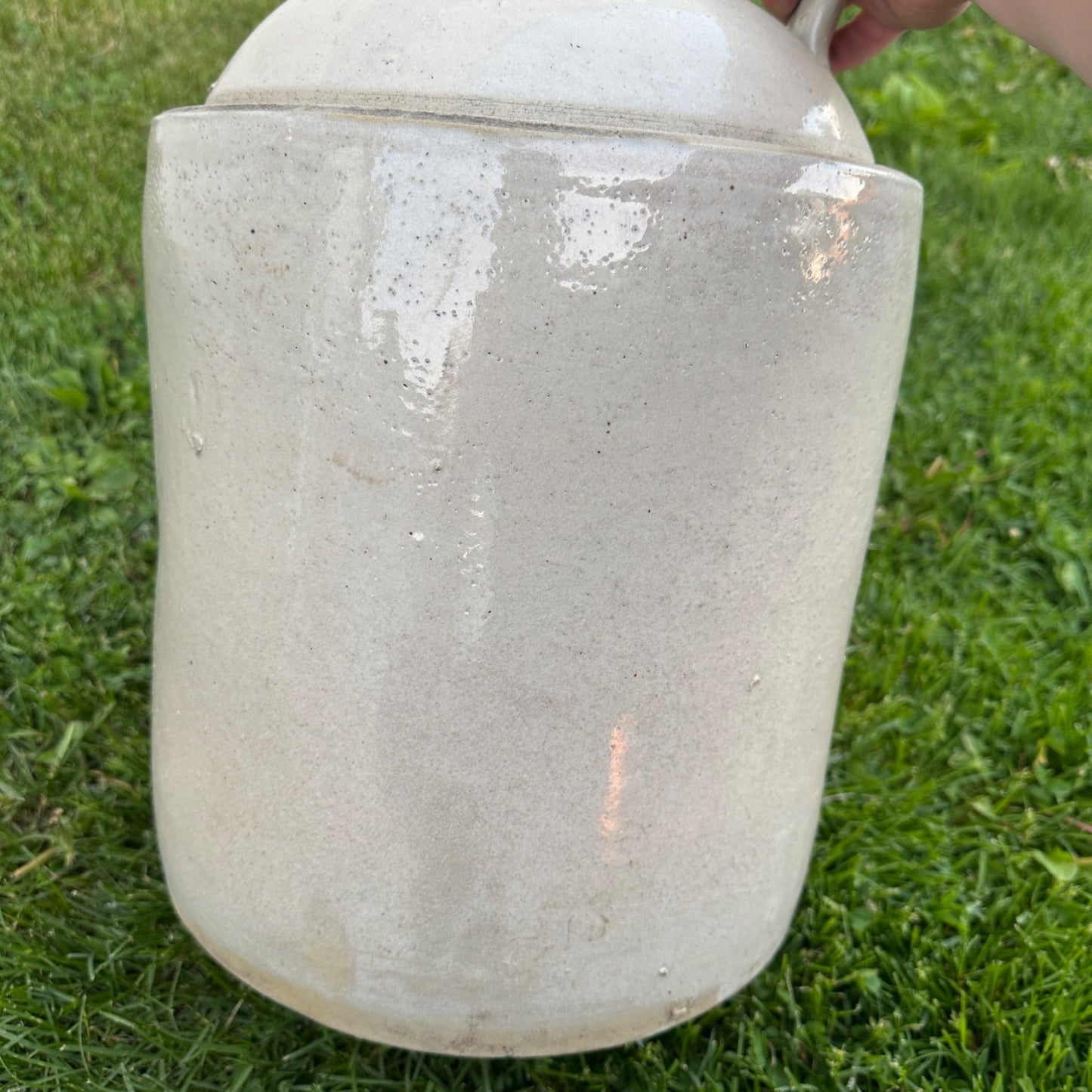5 Gallon Stoneware Red Wing Jug Crock As-Is