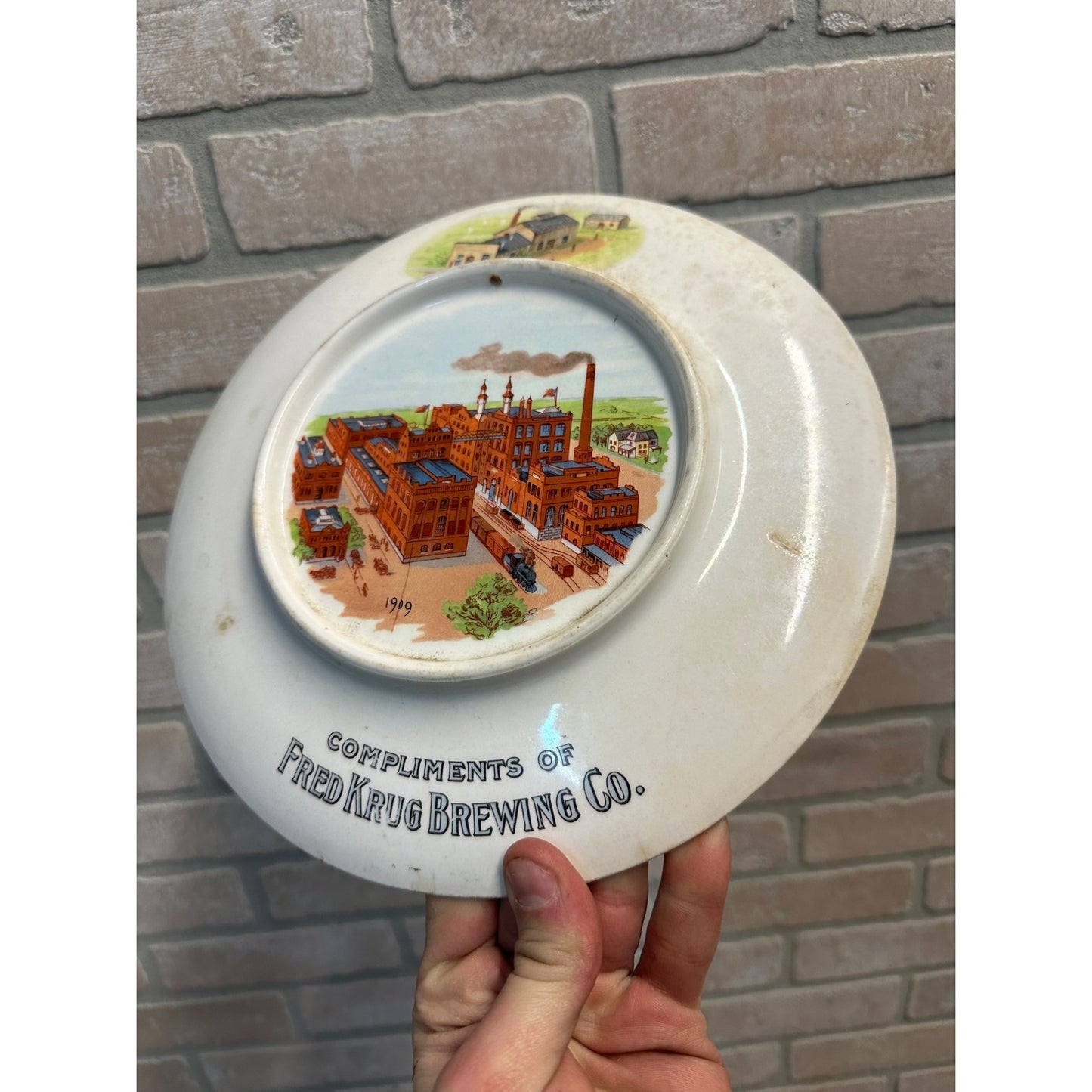 FRED KRUG BREWING CO. 1859 - 1909 ADVERTISING PLATE ORIGINAL PRE-PROHIBITION