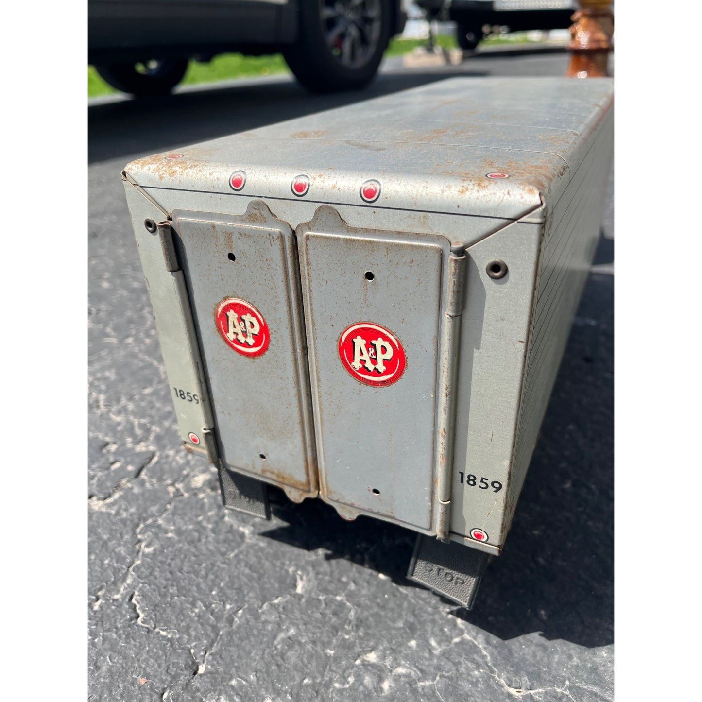 Vintage 1950s Marx A&P Super Markets Toy Truck Cab & Trailer Semi