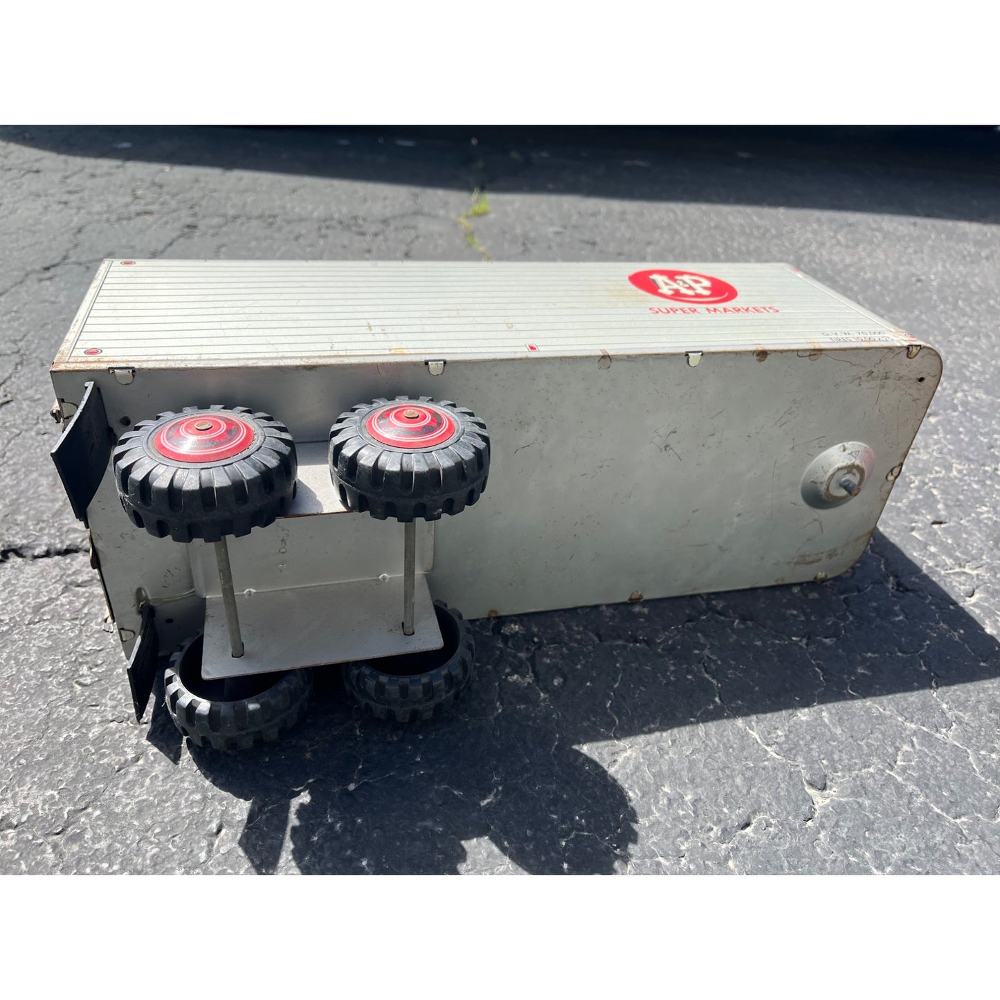 Vintage 1950s Marx A&P Super Markets Toy Truck Cab & Trailer Semi