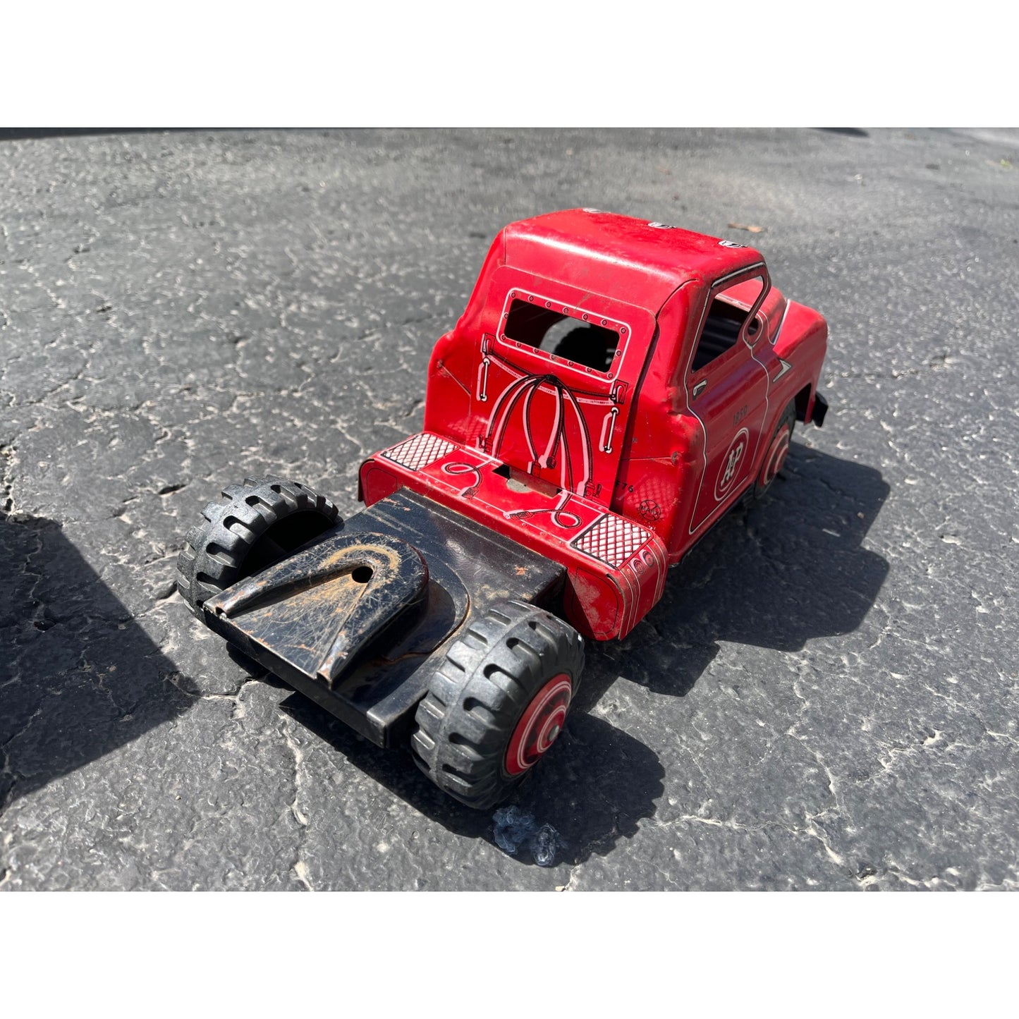 Vintage 1950s Marx A&P Super Markets Toy Truck Cab & Trailer Semi