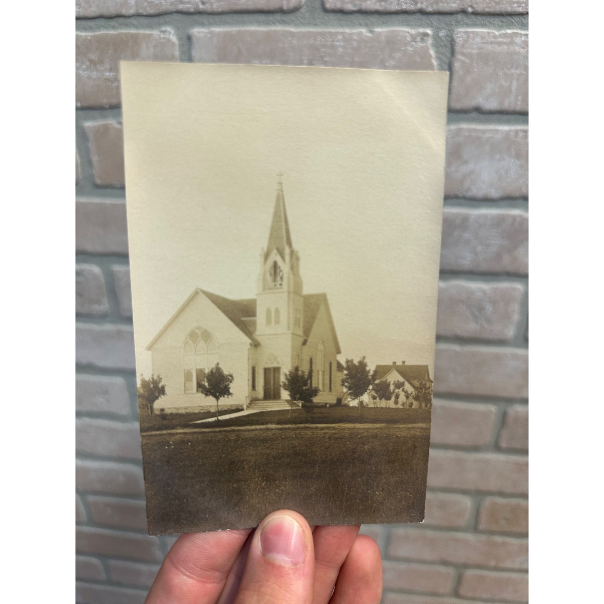 Coulter Iowa IA RPPC Postcard Danish Lutheran Church Early 1900s Vintage