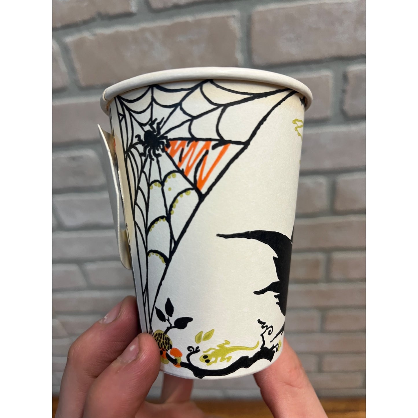 Vintage Halloween Witch, Cauldron, & Black Cat Paper Party Cup Hallmark