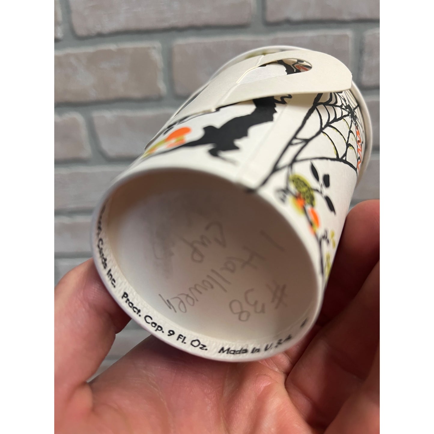 Vintage Halloween Witch, Cauldron, & Black Cat Paper Party Cup Hallmark
