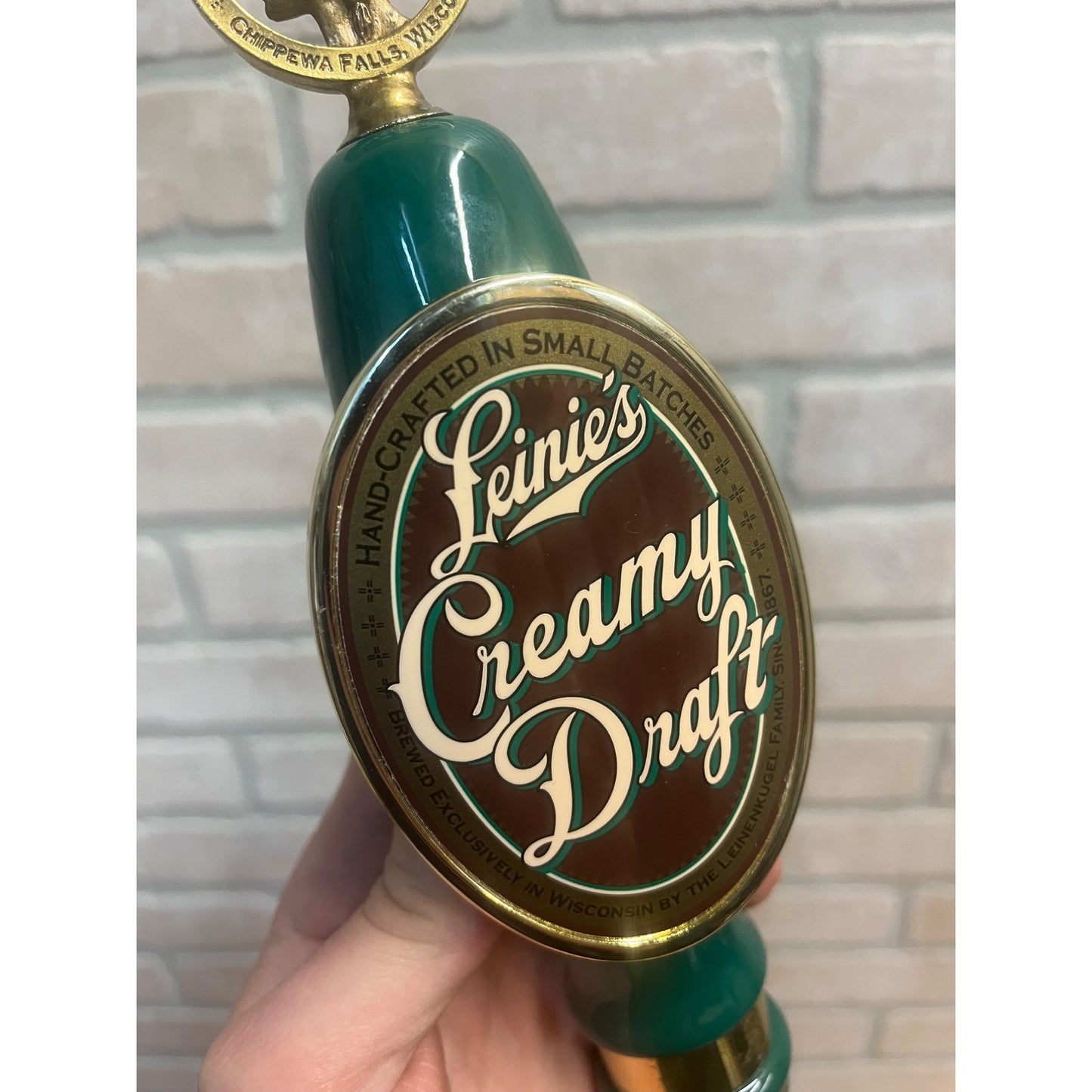Vintage Leinenkugels Leinies Creamy Draft Beer Tap Handle