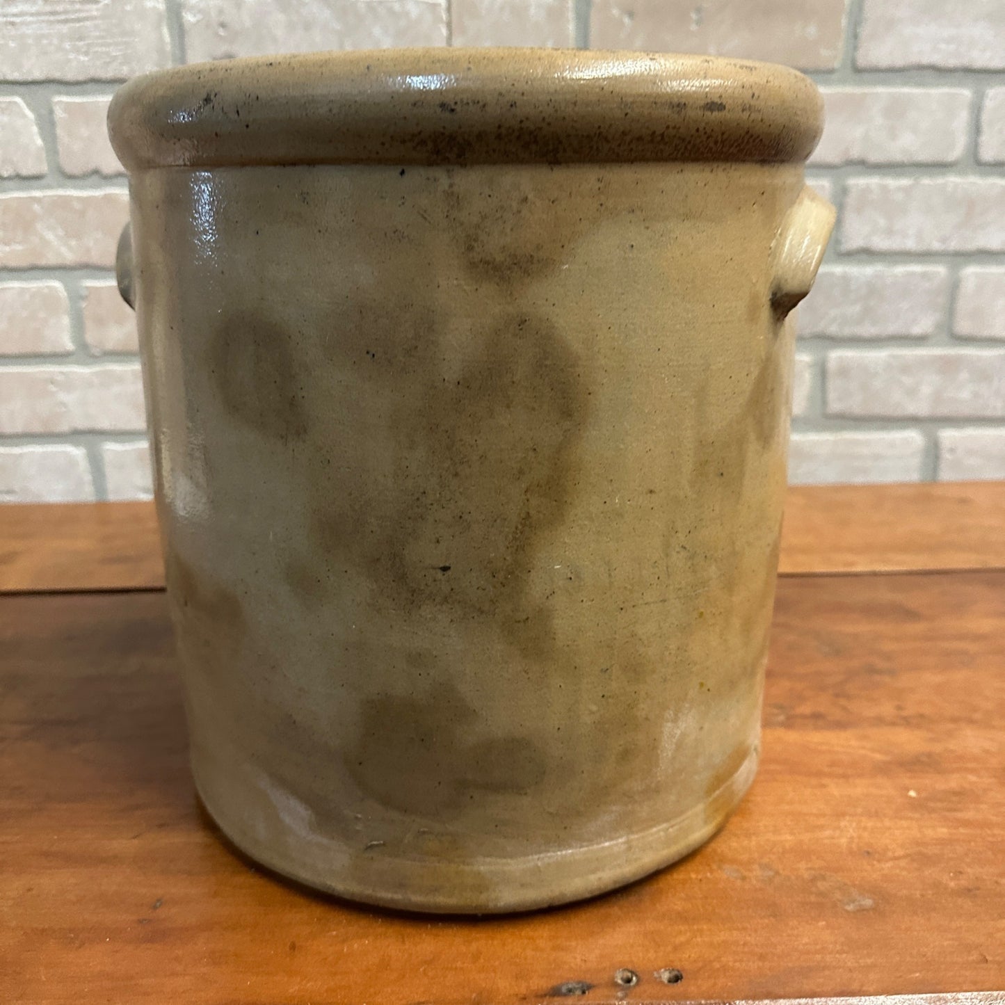 Vintage 1900s L.M. Pierron Milwaukee Wis Salt Glazed 3 Gallon Stoneware Crock