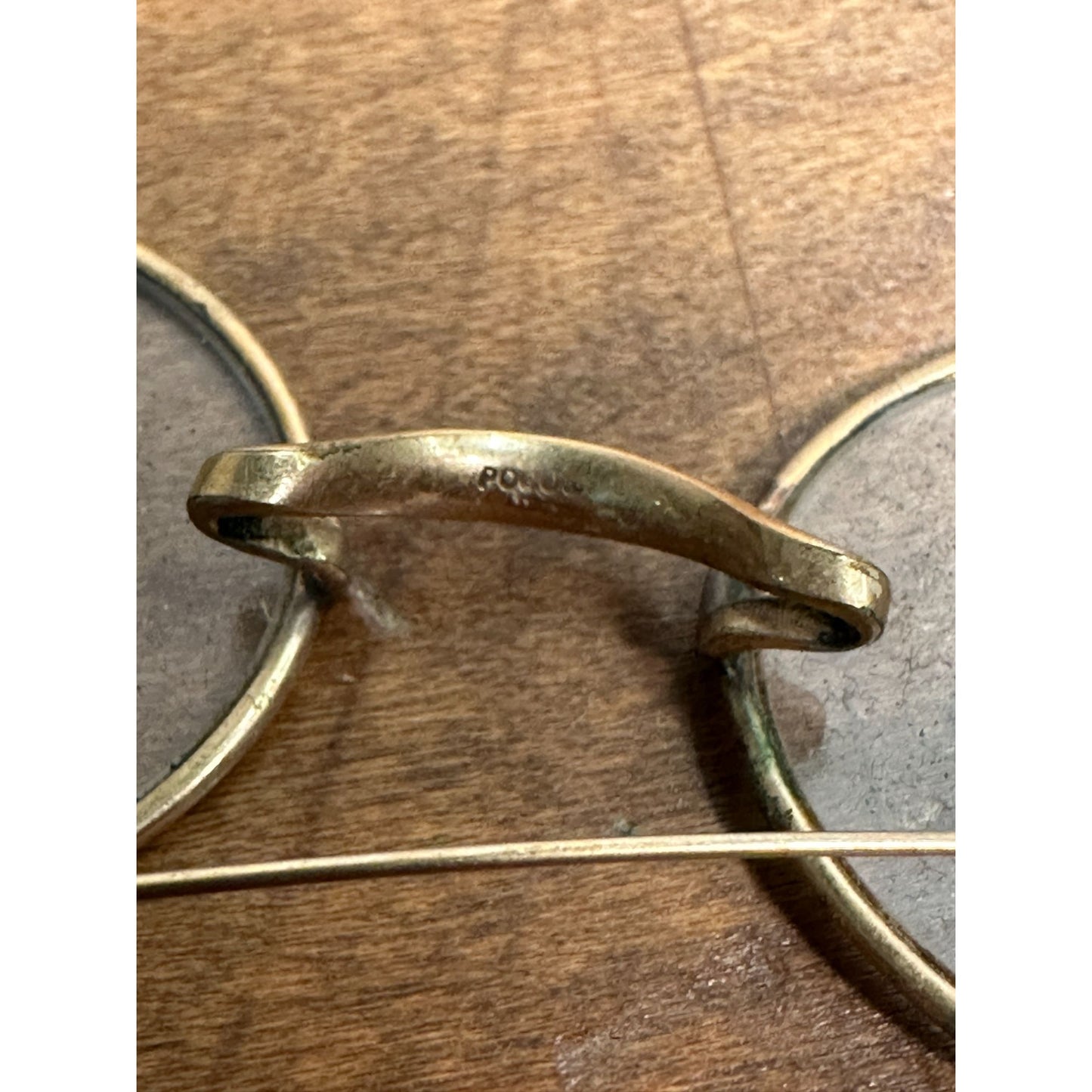 Antique Vintage GOLD Wire Rim Oval Eyeglasses Spectacles "Poco" + Case