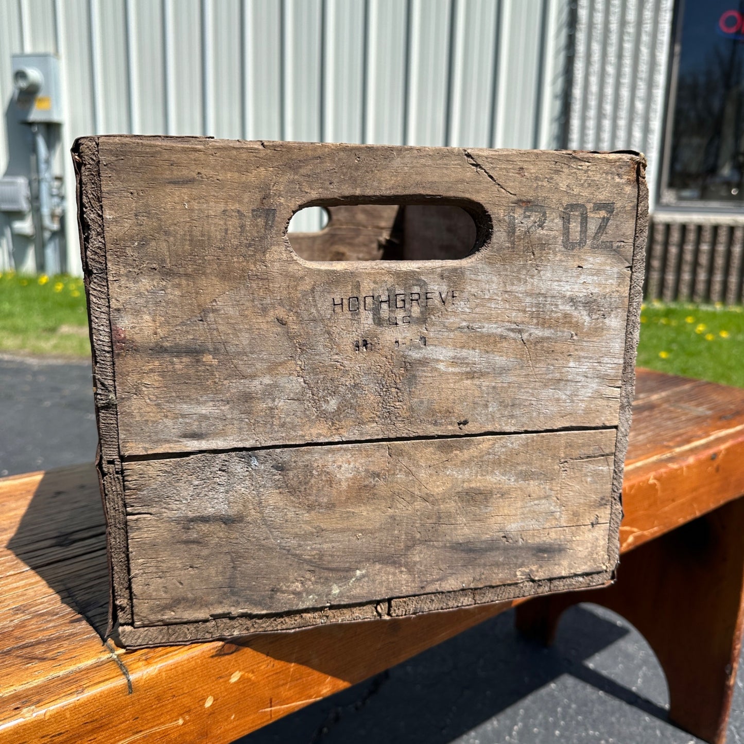 Vintage Wooden Beer Crate Hochgreve’s Brewing Green Bay Wisconsin Wood Box