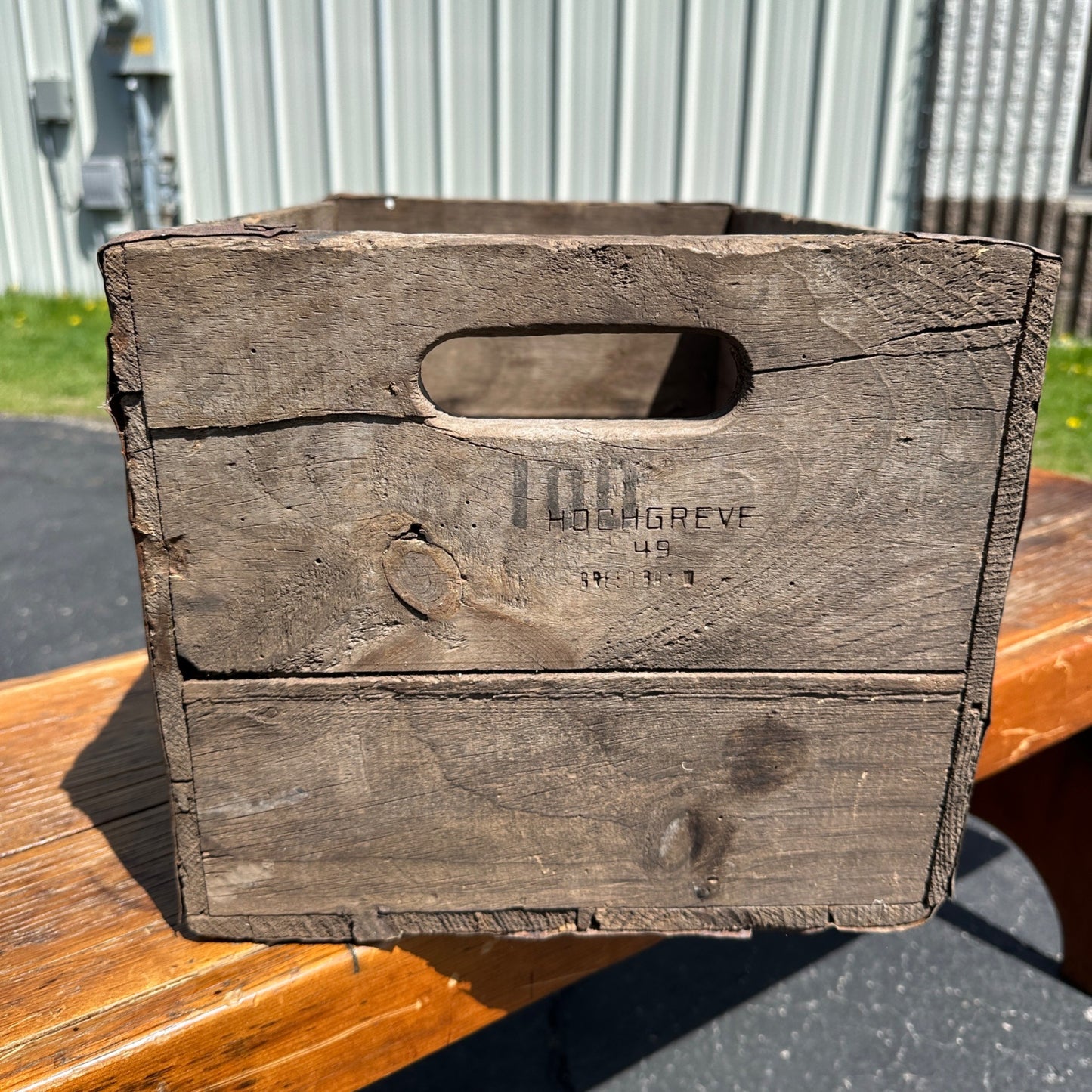 Vintage Wooden Beer Crate Hochgreve’s Brewing Green Bay Wisconsin Wood Box