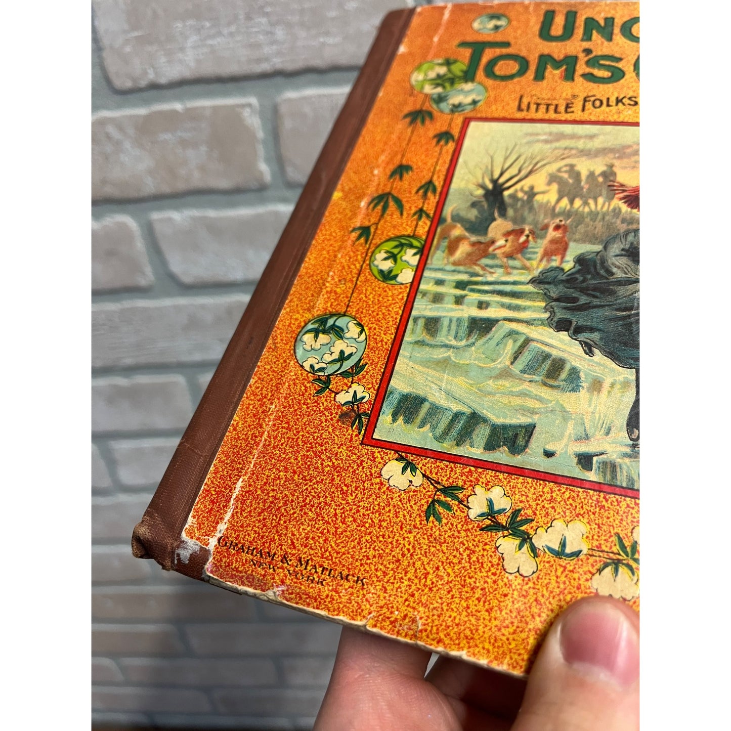 Vintage c1910s Uncle Tom's Cabin Childrens Book Hardcover Little Folks Edition