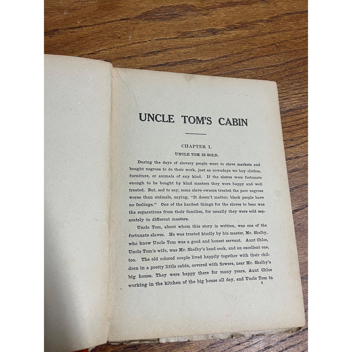 Vintage c1910s Uncle Tom's Cabin Childrens Book Hardcover Little Folks Edition