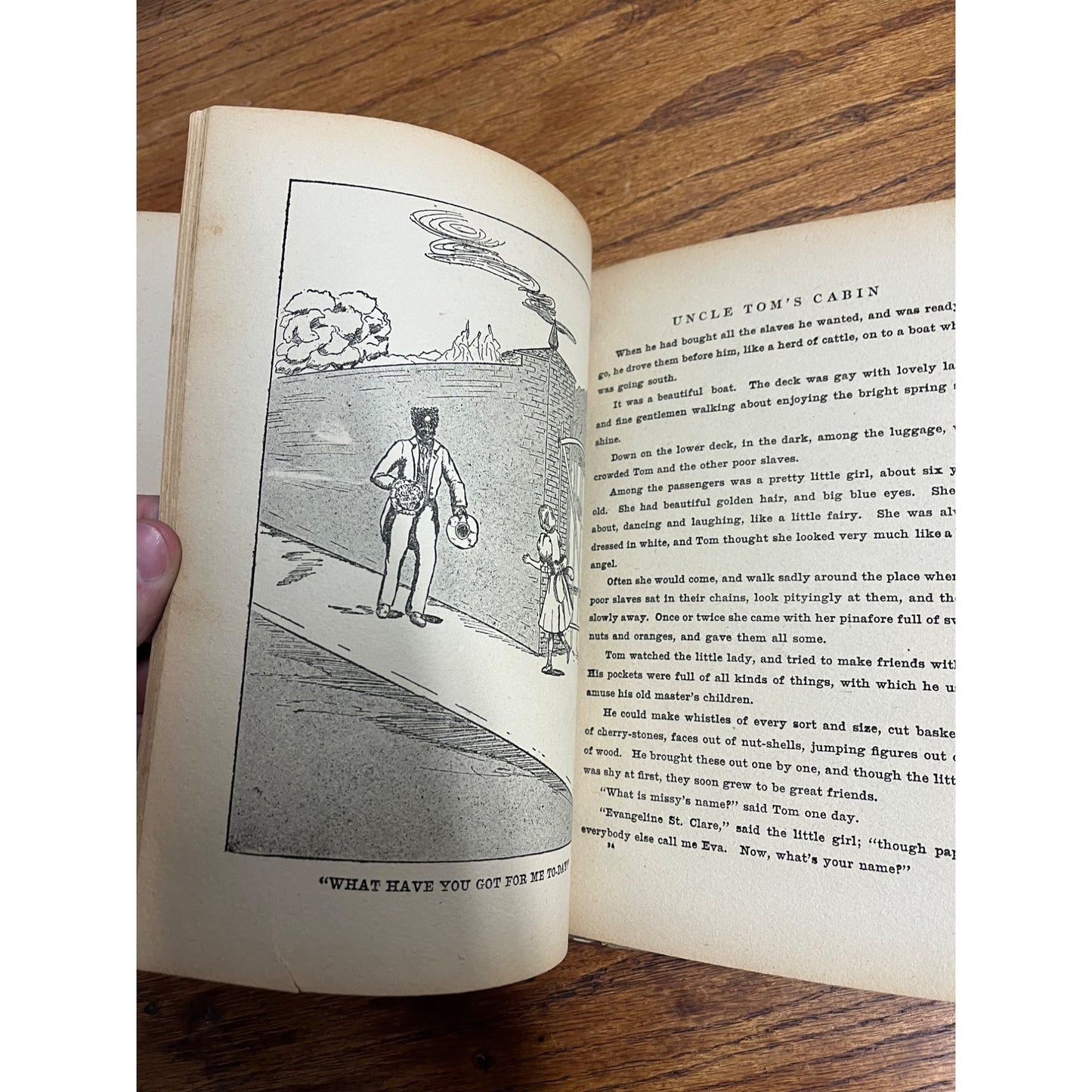 Vintage c1910s Uncle Tom's Cabin Childrens Book Hardcover Little Folks Edition
