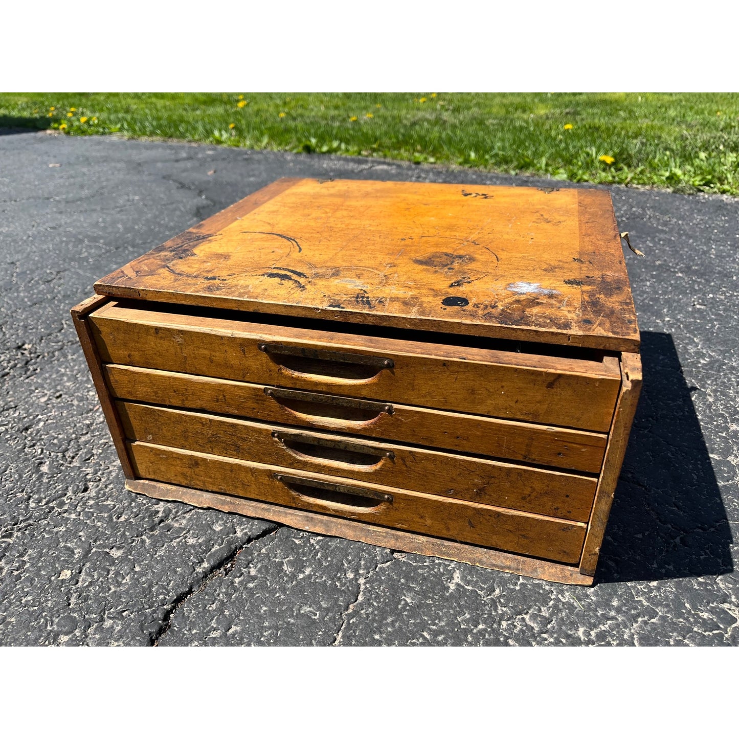 Vintage 1930 Niagara Carborundum Sharpening Stones Store Display Cabinet