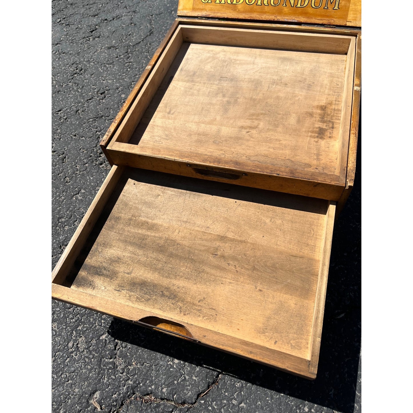 Vintage 1930 Niagara Carborundum Sharpening Stones Store Display Cabinet