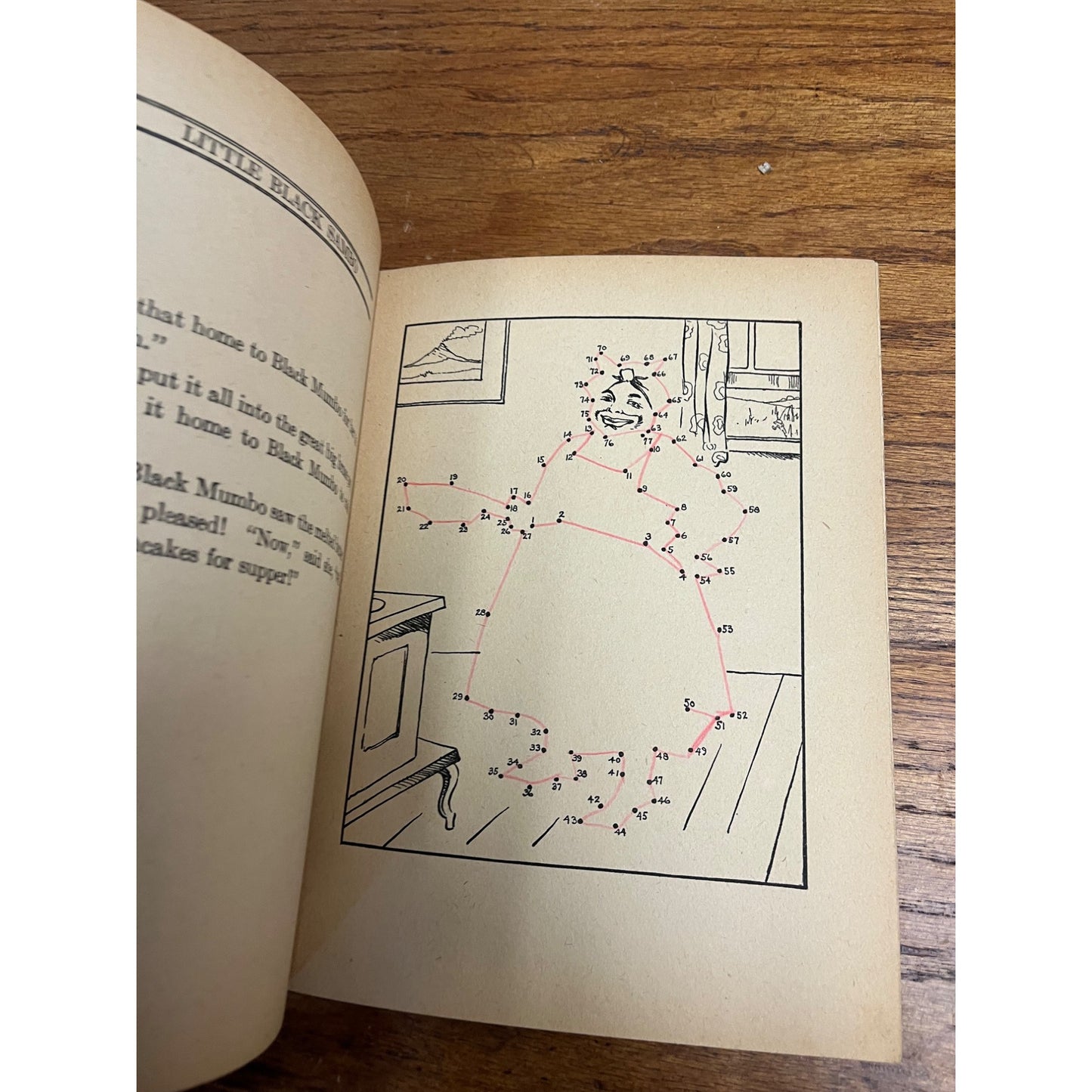 RARE 1928 Little Black Sambo Magic Drawing Coloring Book Platt & Munk Co