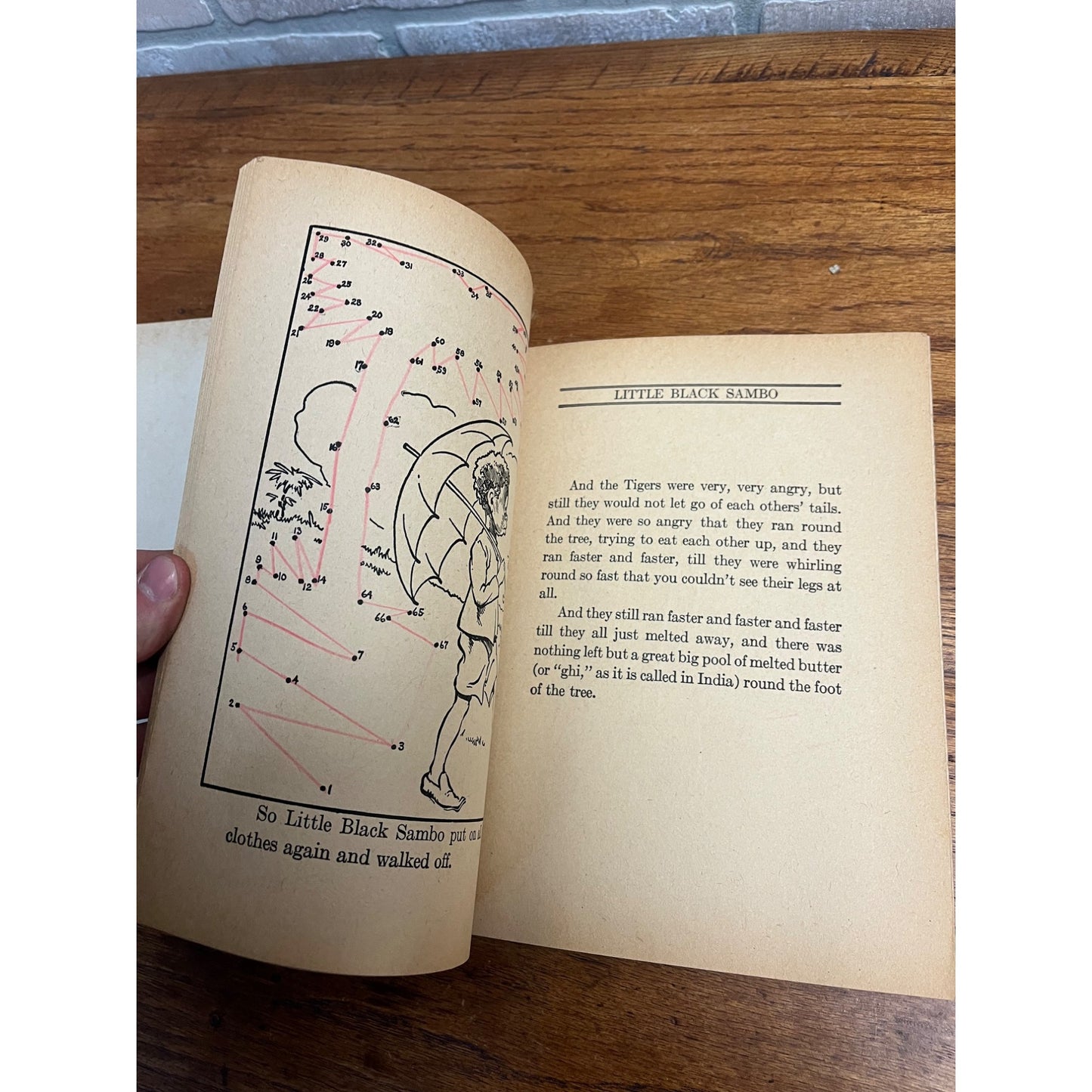 RARE 1928 Little Black Sambo Magic Drawing Coloring Book Platt & Munk Co