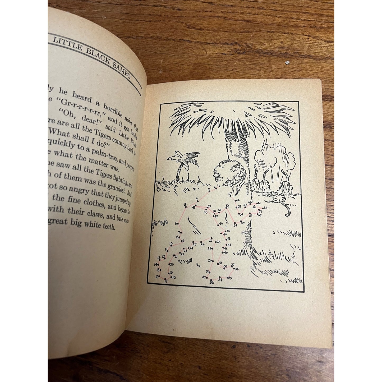 RARE 1928 Little Black Sambo Magic Drawing Coloring Book Platt & Munk Co
