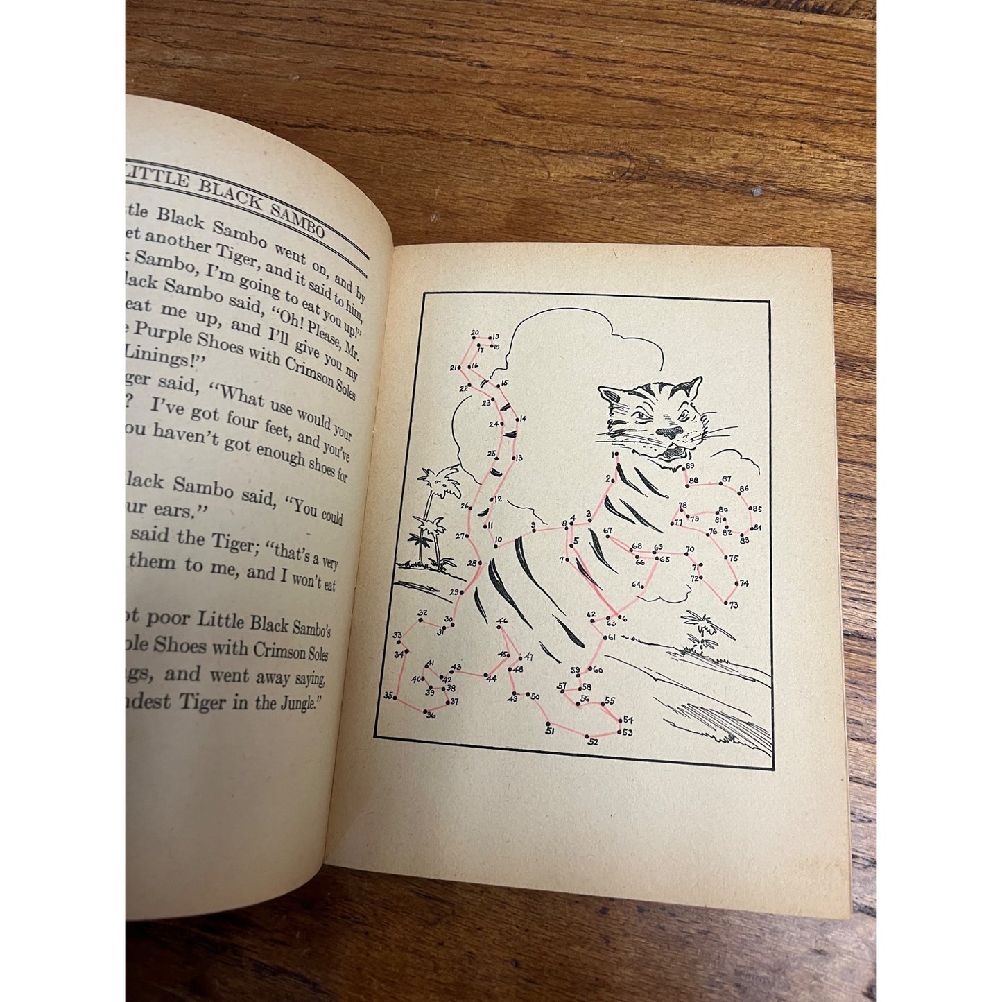 RARE 1928 Little Black Sambo Magic Drawing Coloring Book Platt & Munk Co