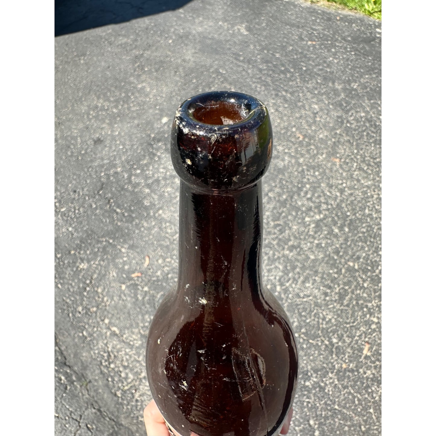 Vintage Quart Phil Scheuermann Brewery Hancock Michigan Beer Bottle 12"