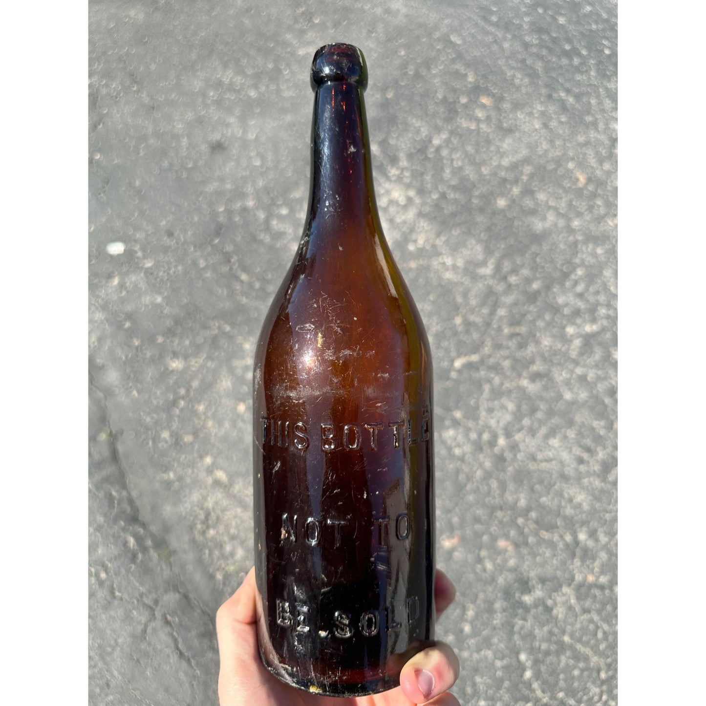 Vintage Quart Phil Scheuermann Brewery Hancock Michigan Beer Bottle 12"