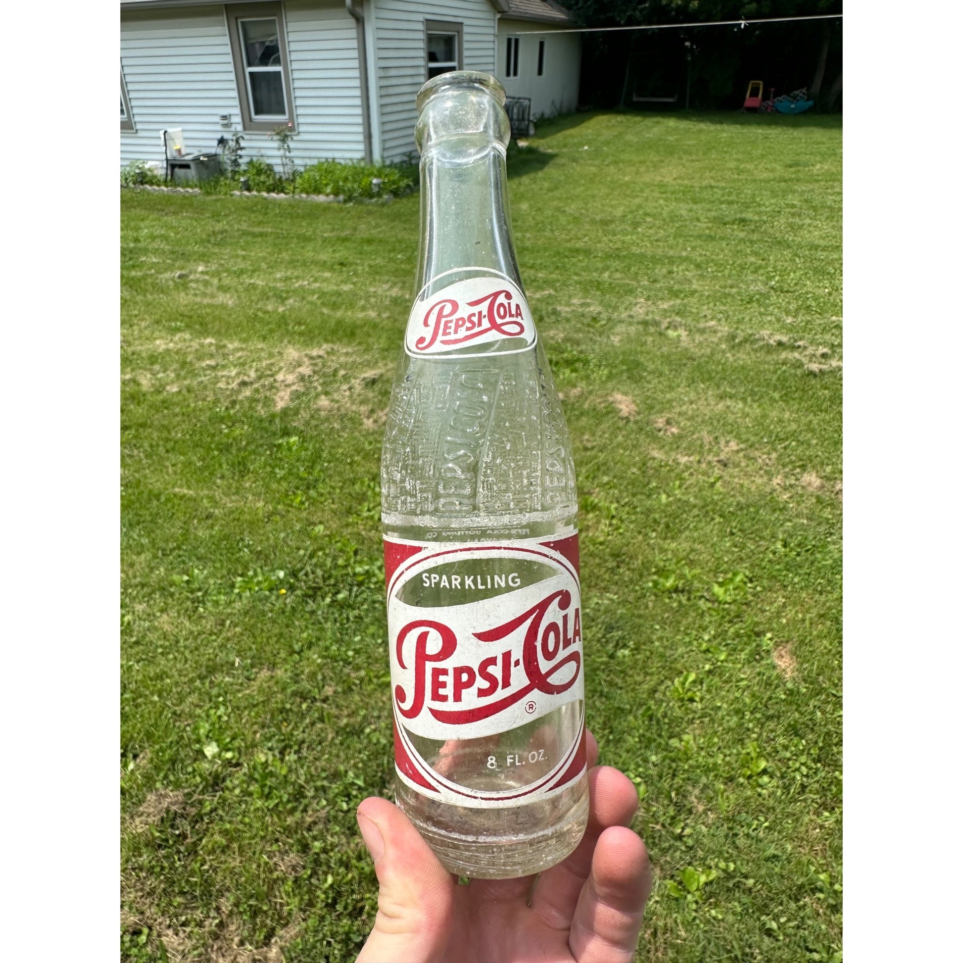 Vintage Pepsi Cola 8oz Glass Soda Pop Bottle Sheboygan Wis Wisconsin