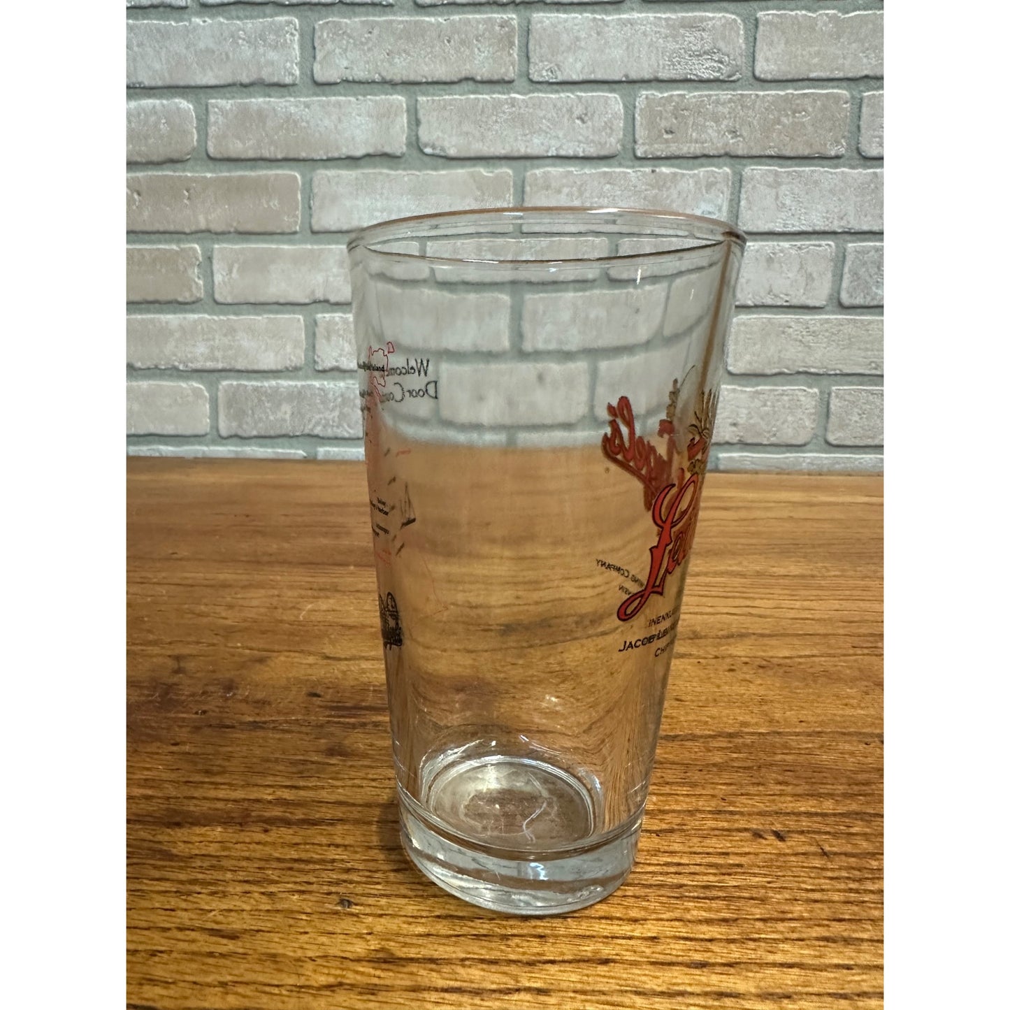 Leinenkugels Welcome To Door County Pint Beer Glass Collectible Wisconsin Rare