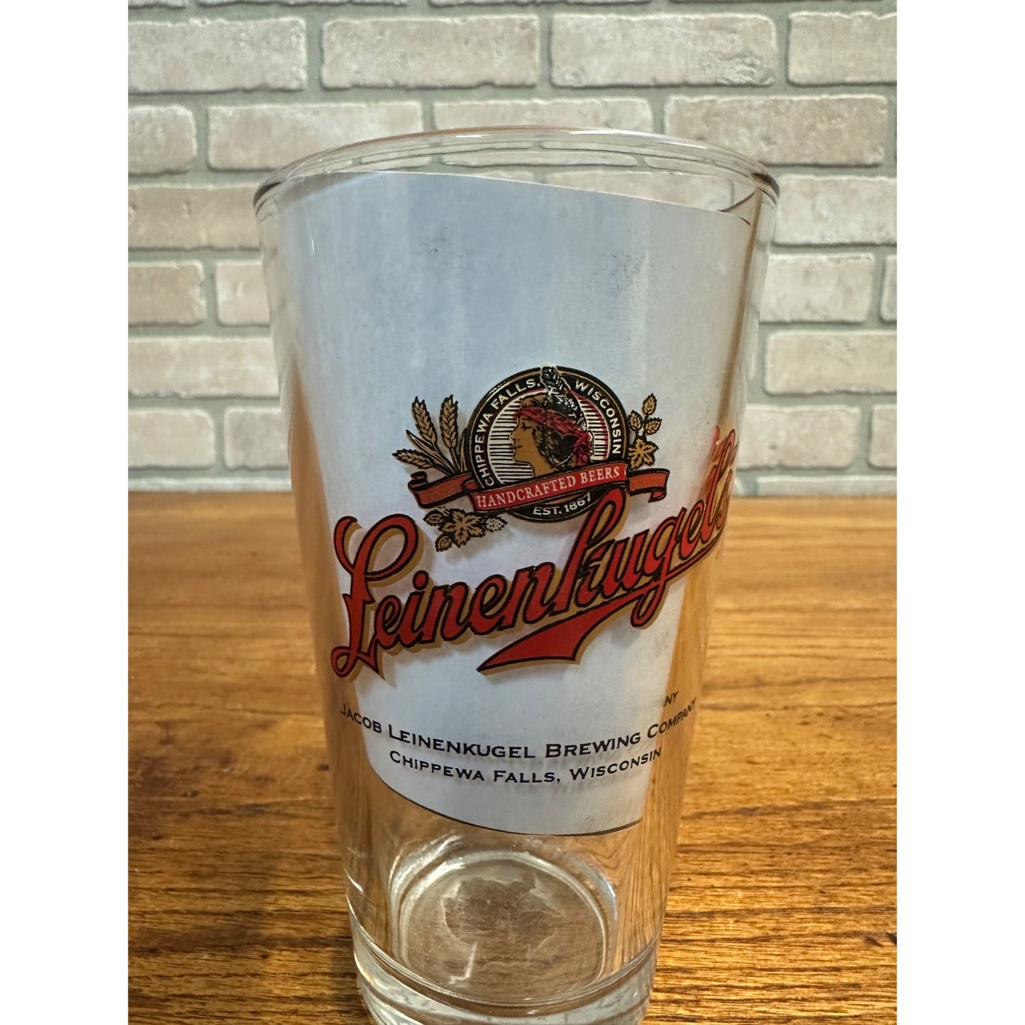 Leinenkugels Welcome To Door County Pint Beer Glass Collectible Wisconsin Rare