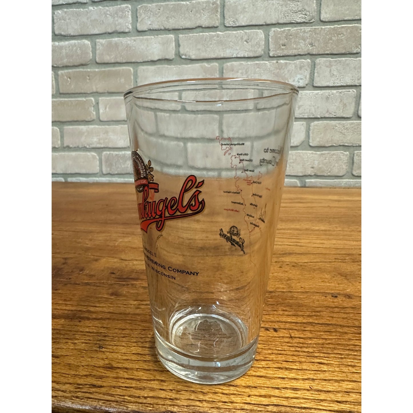 Leinenkugels Welcome To Door County Pint Beer Glass Collectible Wisconsin Rare