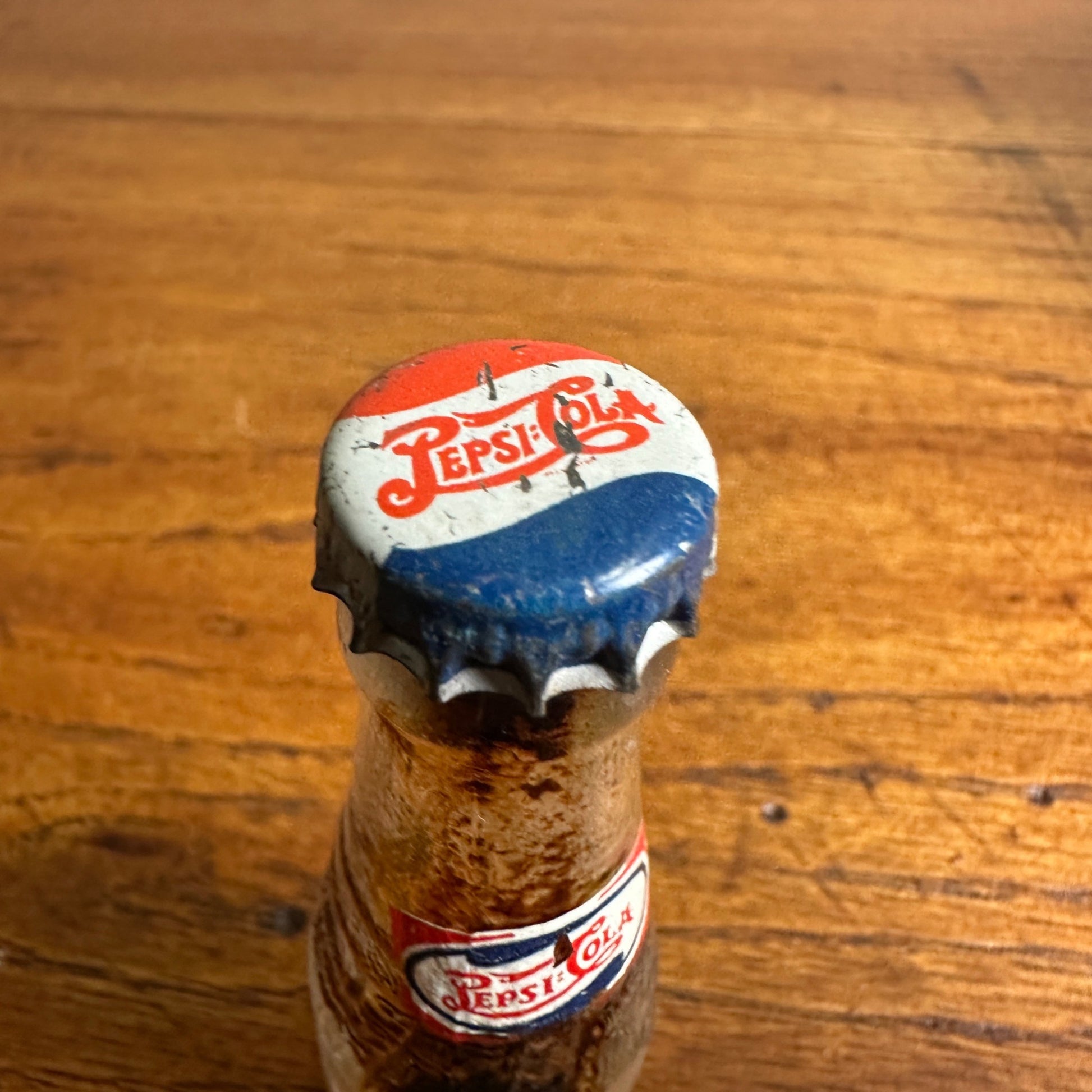 Rare Pepsi Cola Mini Bottle 1930's 1940's Double Dot Litho Cap Soda