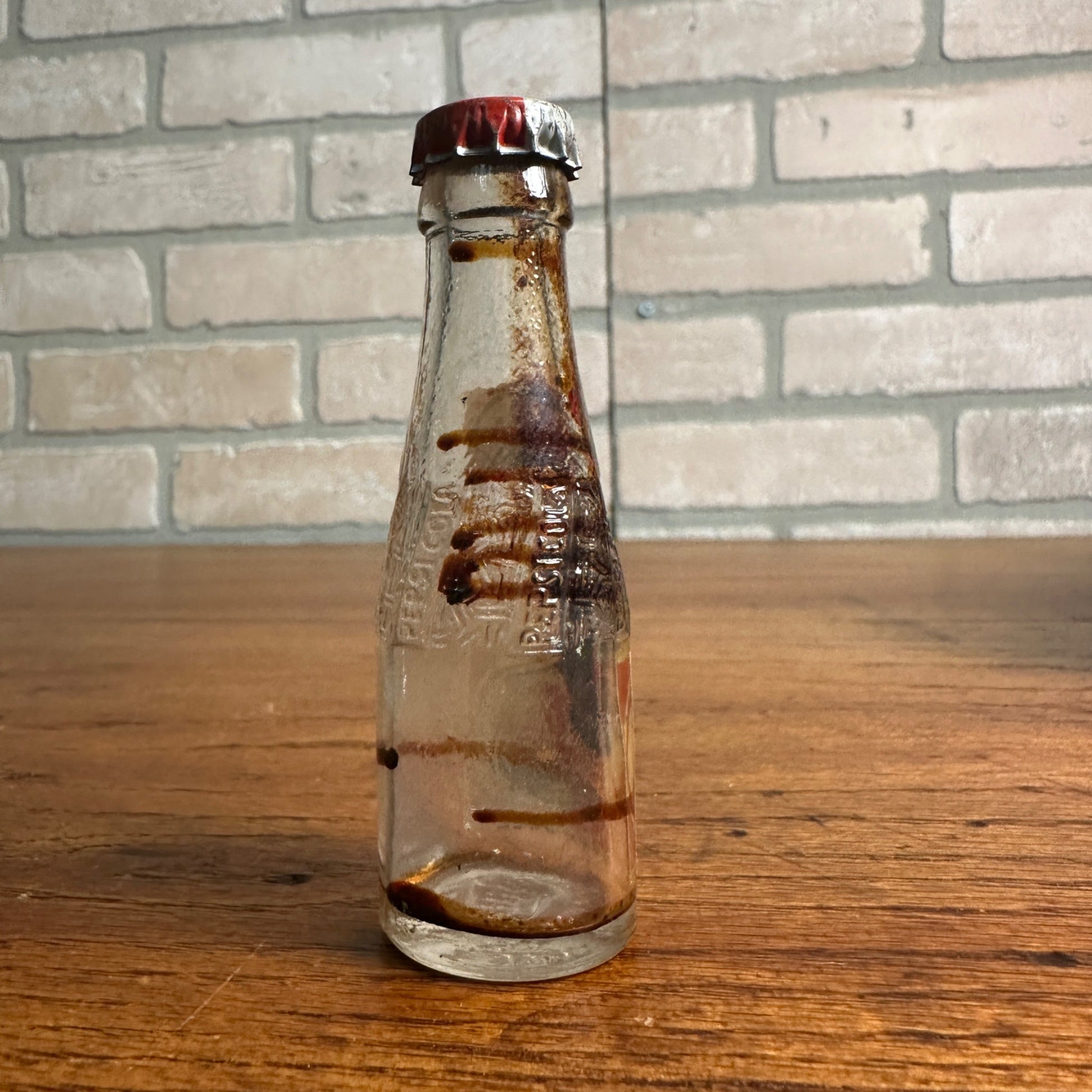 Rare Pepsi Cola Mini Bottle 1930's 1940's Double Dot Litho Cap Soda