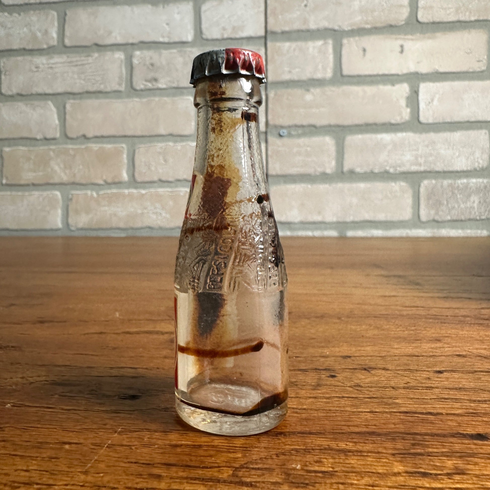 Rare Pepsi Cola Mini Bottle 1930's 1940's Double Dot Litho Cap Soda