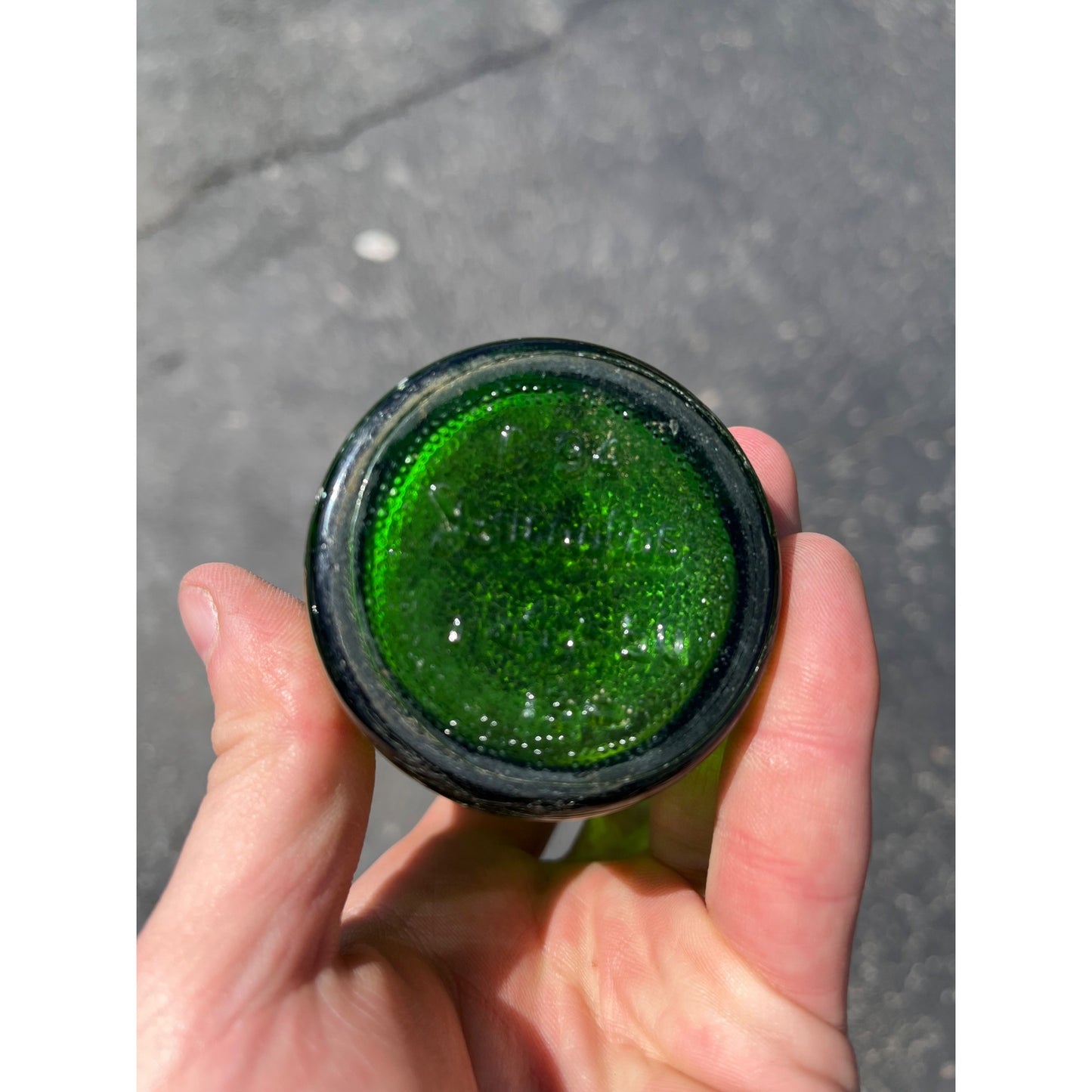 Vintage 7Up Seven-Up Glass Soda Bottle 7oz Swimmer Girl Tulsa OK Oklahoma