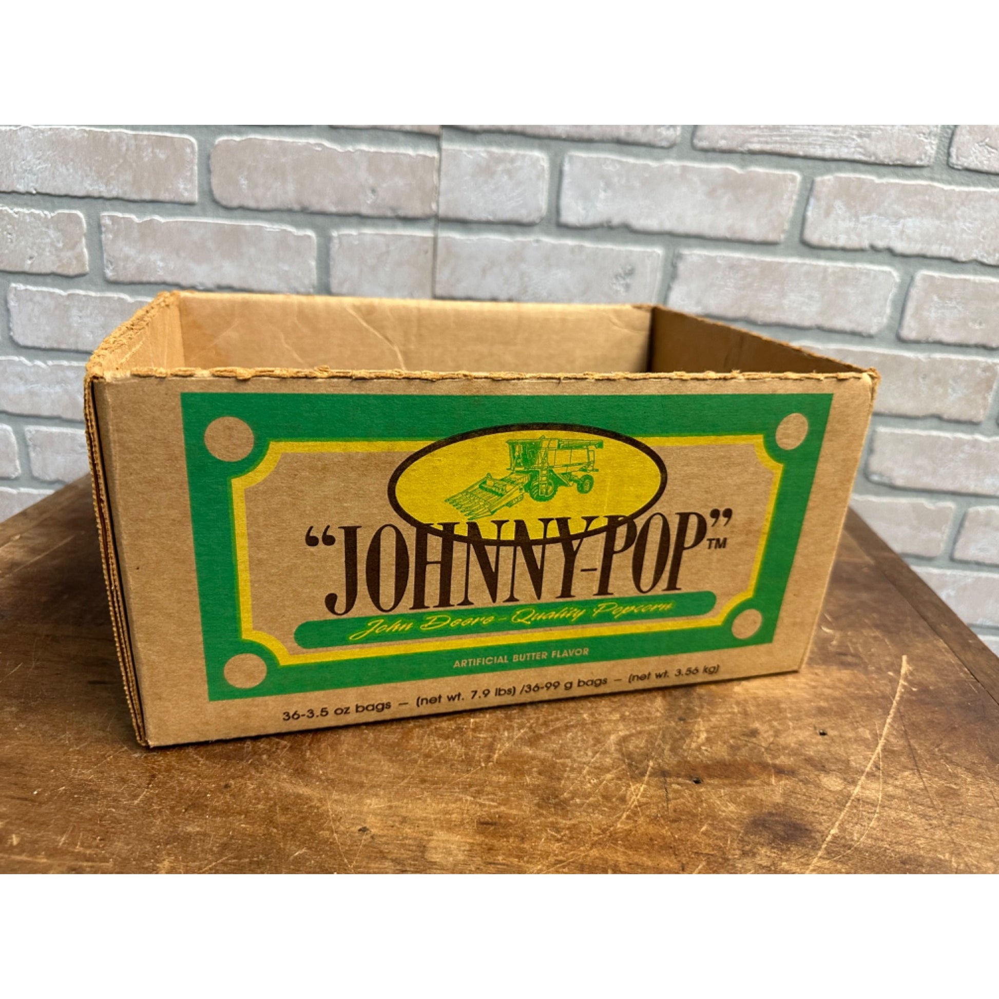 Vintage John Deere "Johnny Pop" Popcorn Box