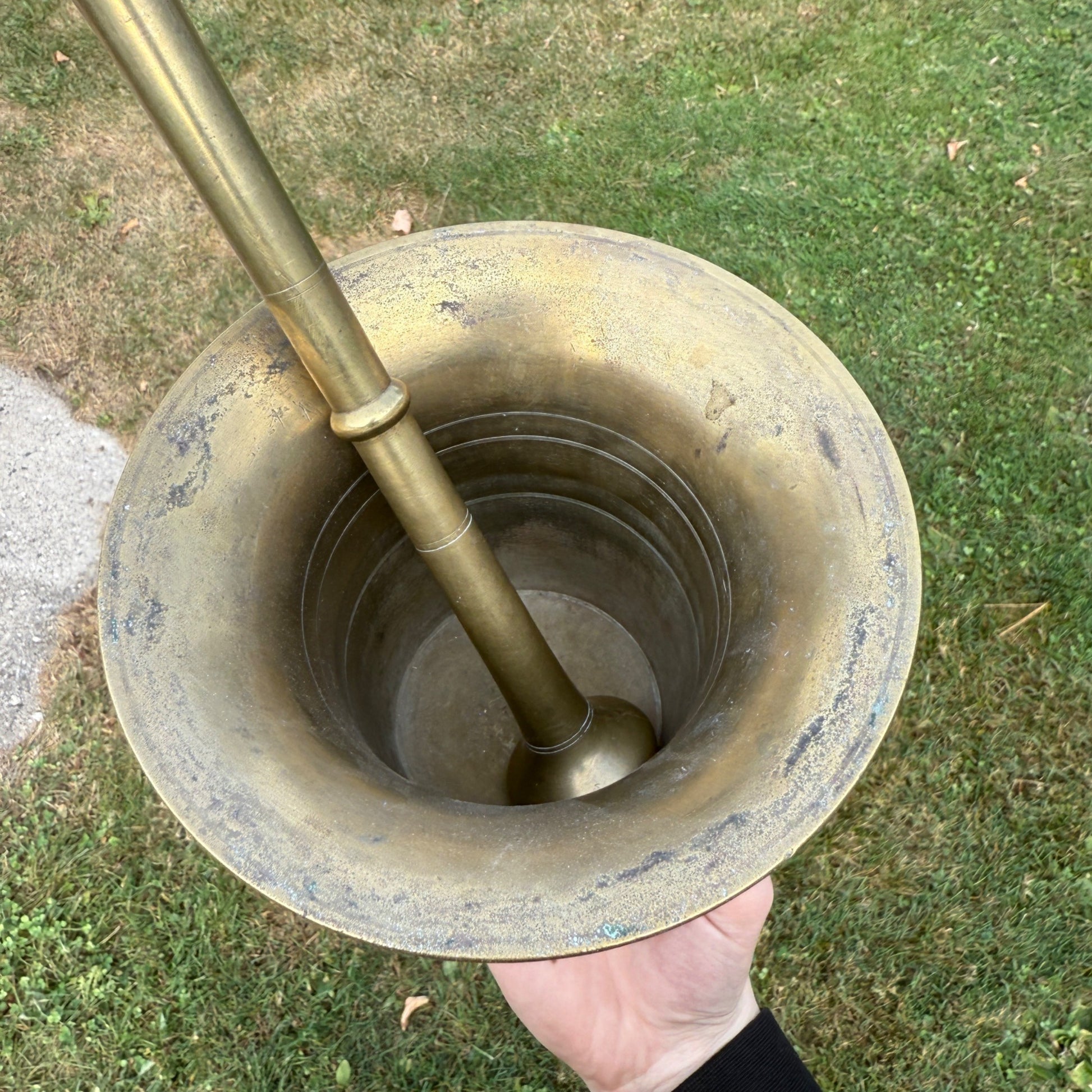 Antique Apothecary Pharmacy Mortar & Pestle Brass #15