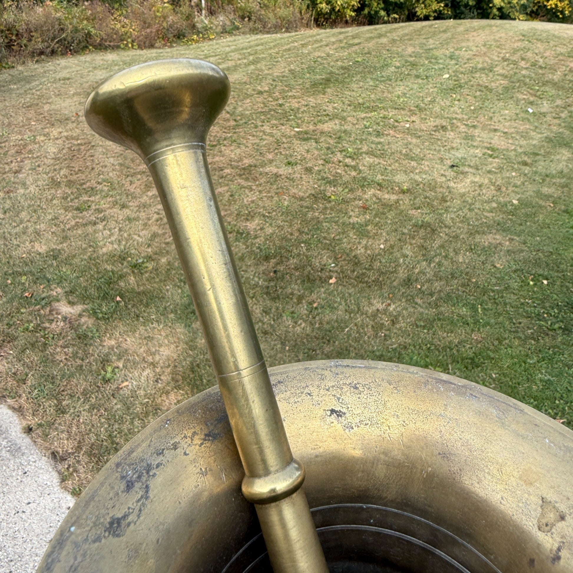 Antique Apothecary Pharmacy Mortar & Pestle Brass #15