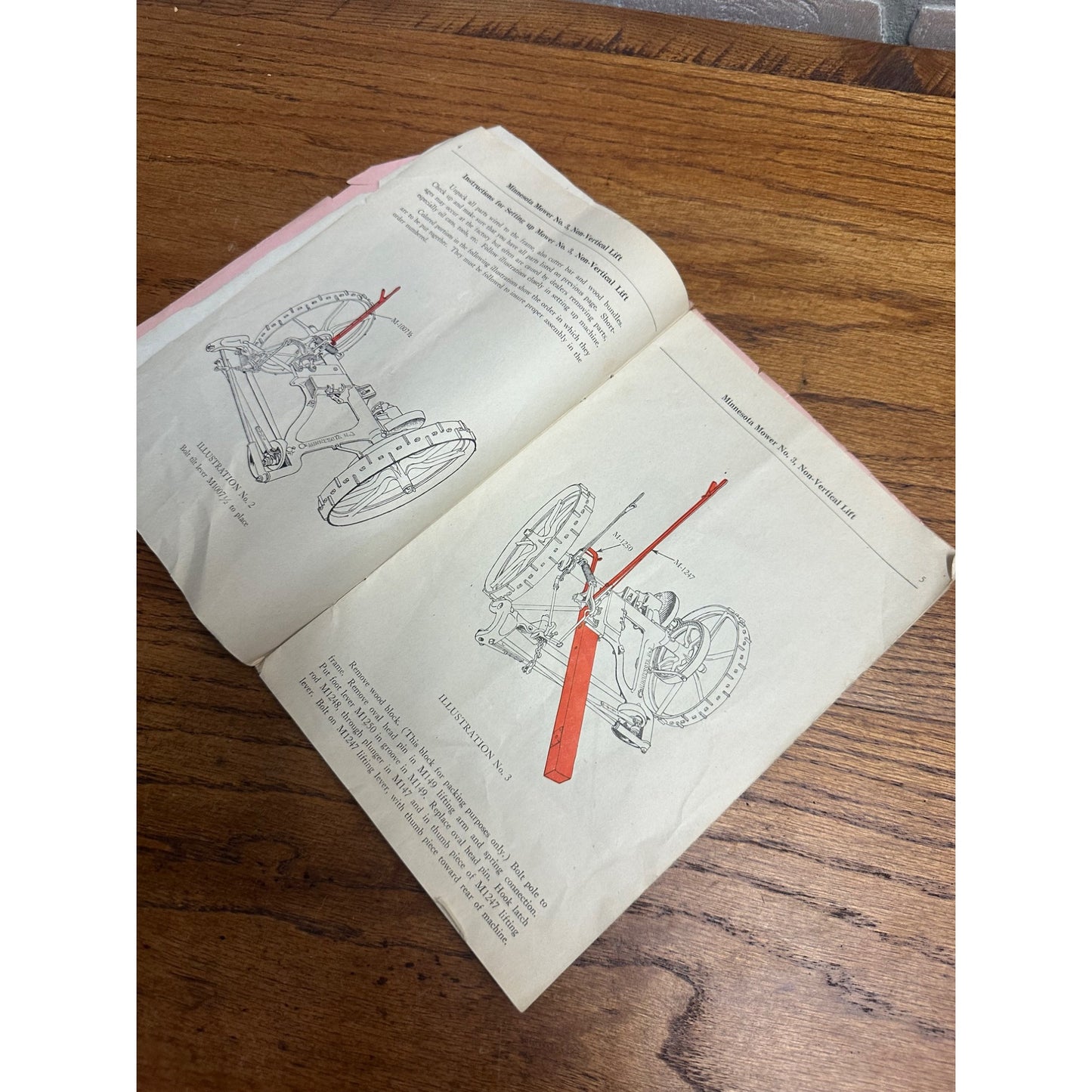 RARE 1930s Minnesota State Prison Mower Instruction / Parts Booklet Tractor Guide