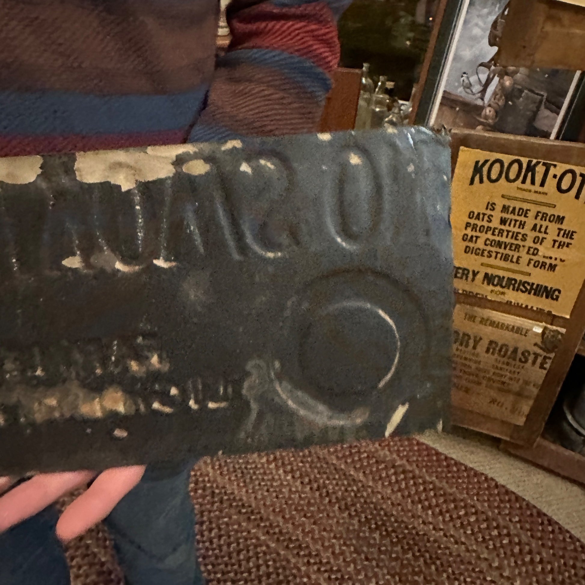 Vintage 1920s Farmers Mutual No Smoking Insurance Co. Advertising Tin Sign