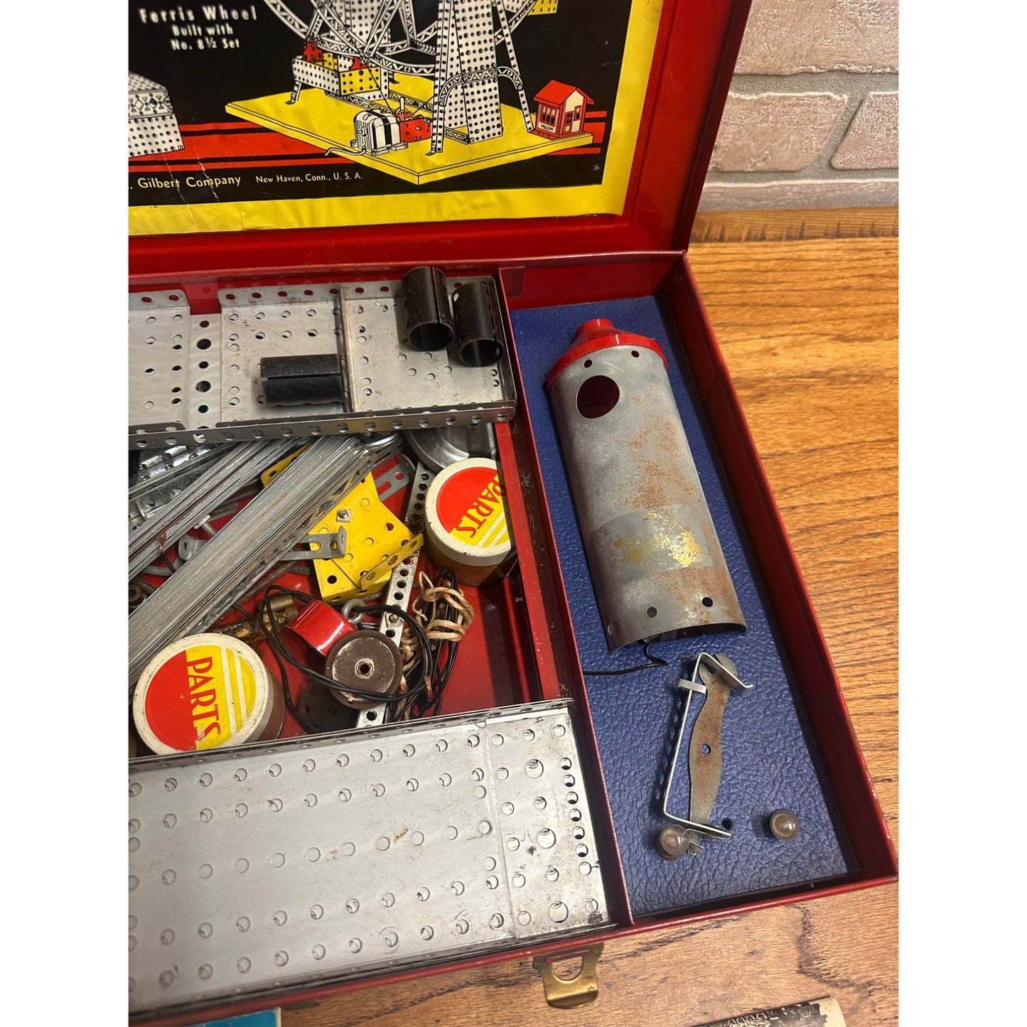 Vintage 1951 Gilbert Erector Set 8 1/2 Electric Giant Ferris Wheel