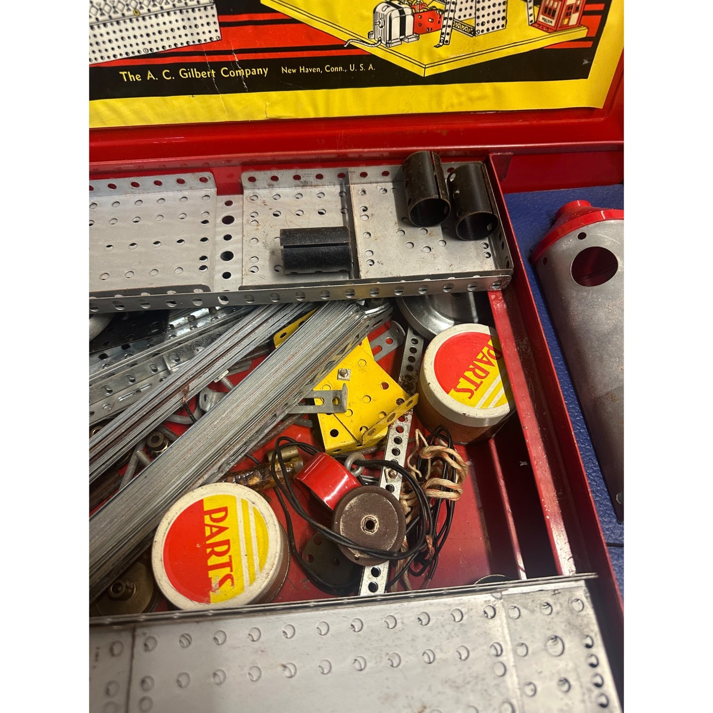 Vintage 1951 Gilbert Erector Set 8 1/2 Electric Giant Ferris Wheel