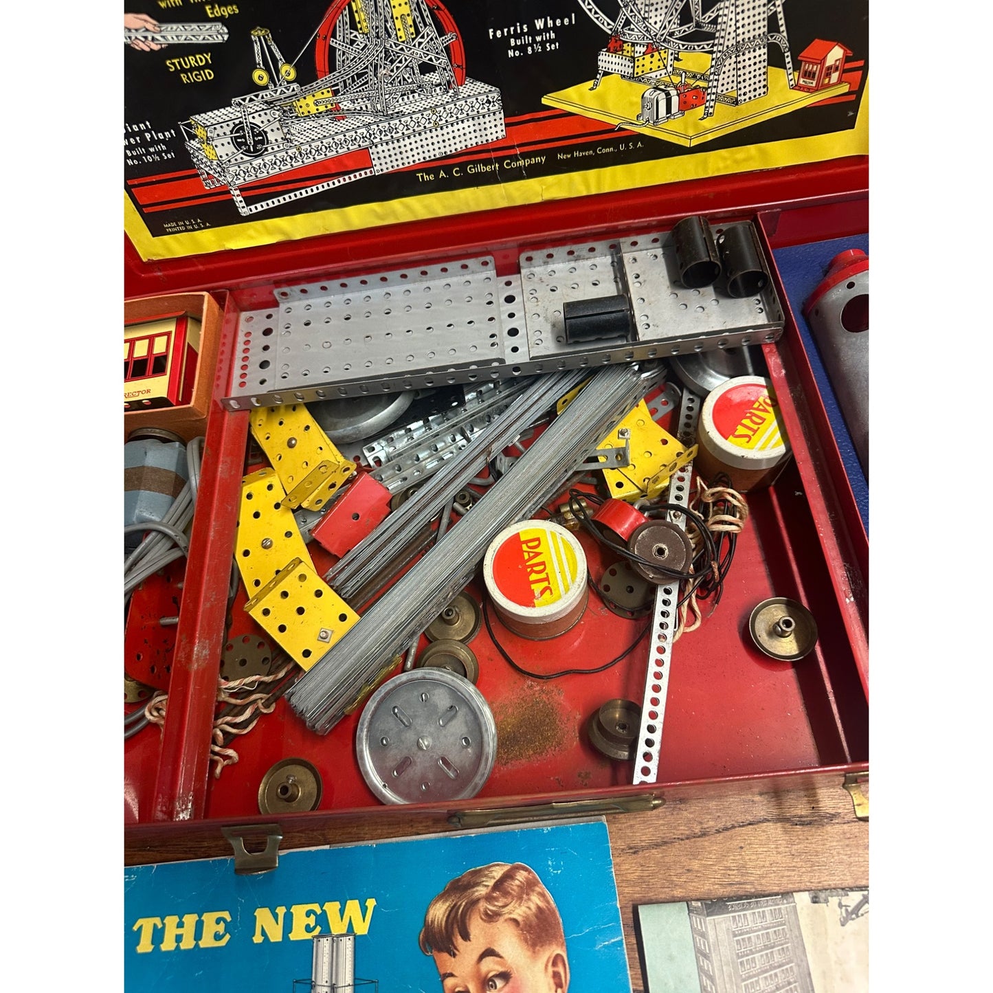 Vintage 1951 Gilbert Erector Set 8 1/2 Electric Giant Ferris Wheel