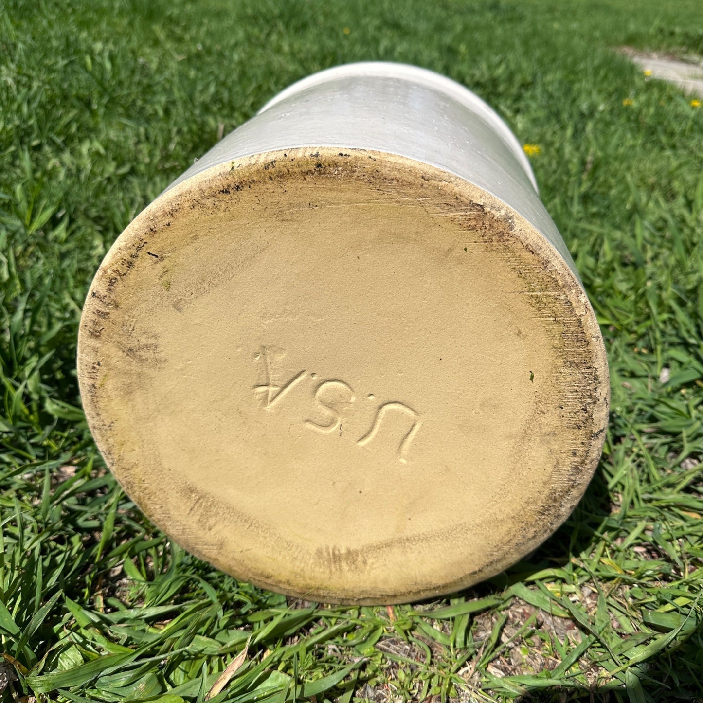 5 Gallon Robinson Ransbottom Stoneware Crock Crown Marked Roseville Ohio