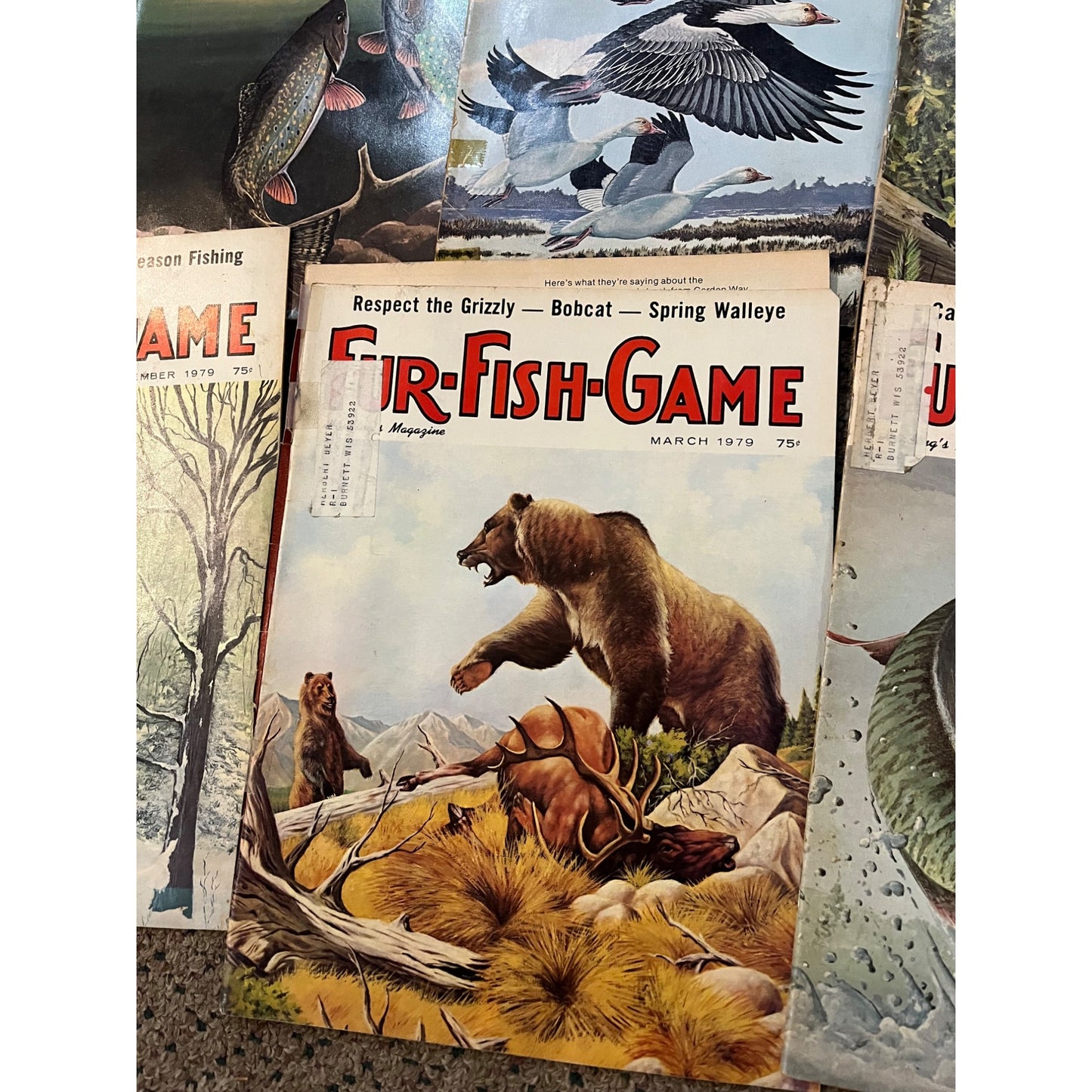 Vintage 1970s-90s Fur, Fish, & Game Lot (38) Hunting Fishing Outdoorsman Magazines