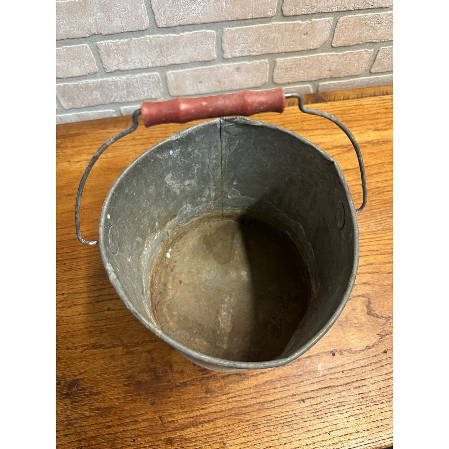 Vintage Falls City Anglers Choice Galvanized Metal Minnow Bucket - No Lid