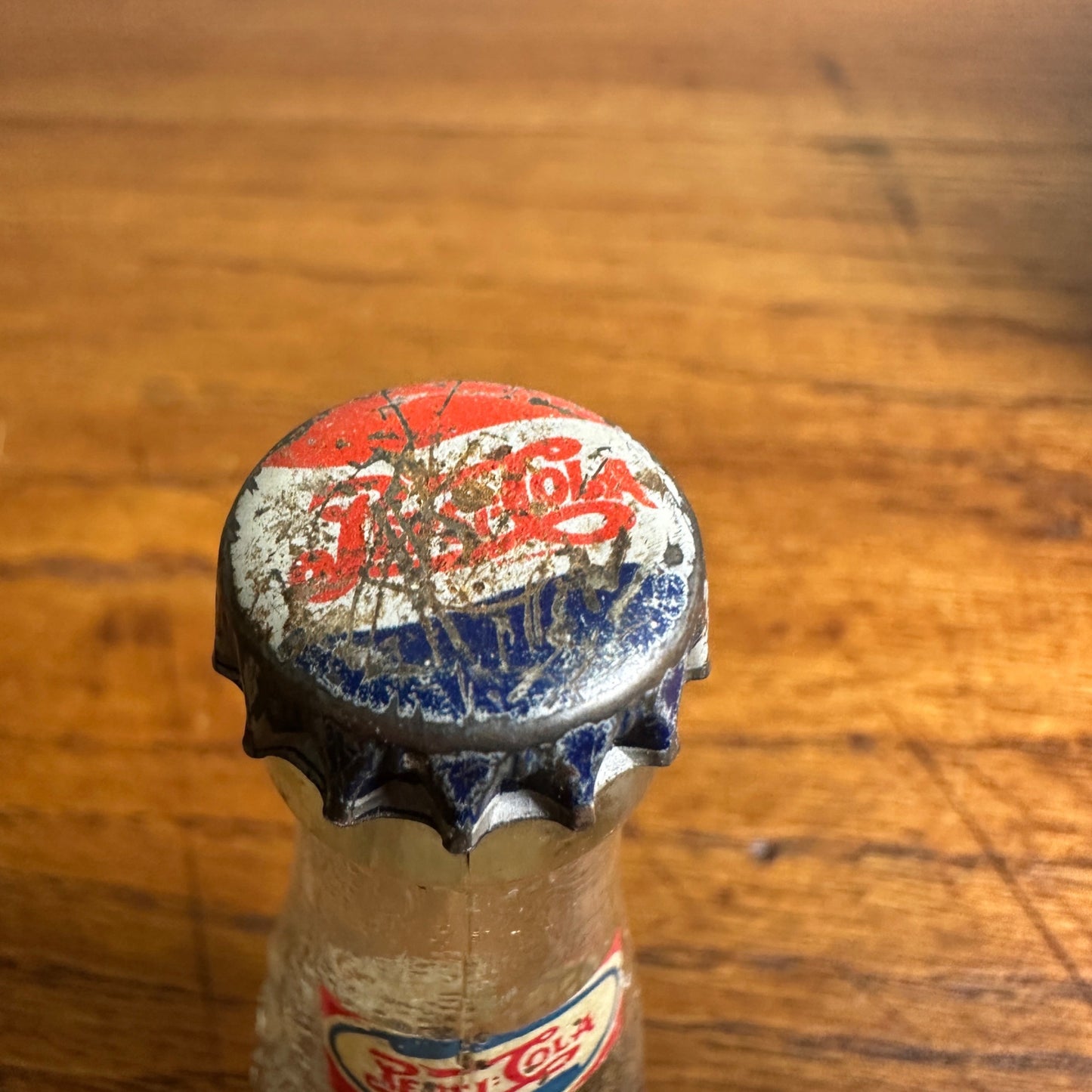 Rare Pepsi Cola Mini Bottle 1930's 1940's Double Dot Litho Cap Soda