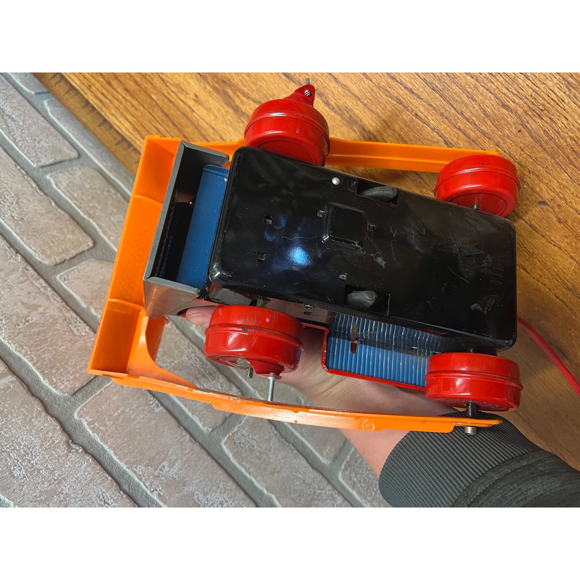 Vintage 1960s Cragston Tin Litho Bulldozer Battery Operated Toy - Japan