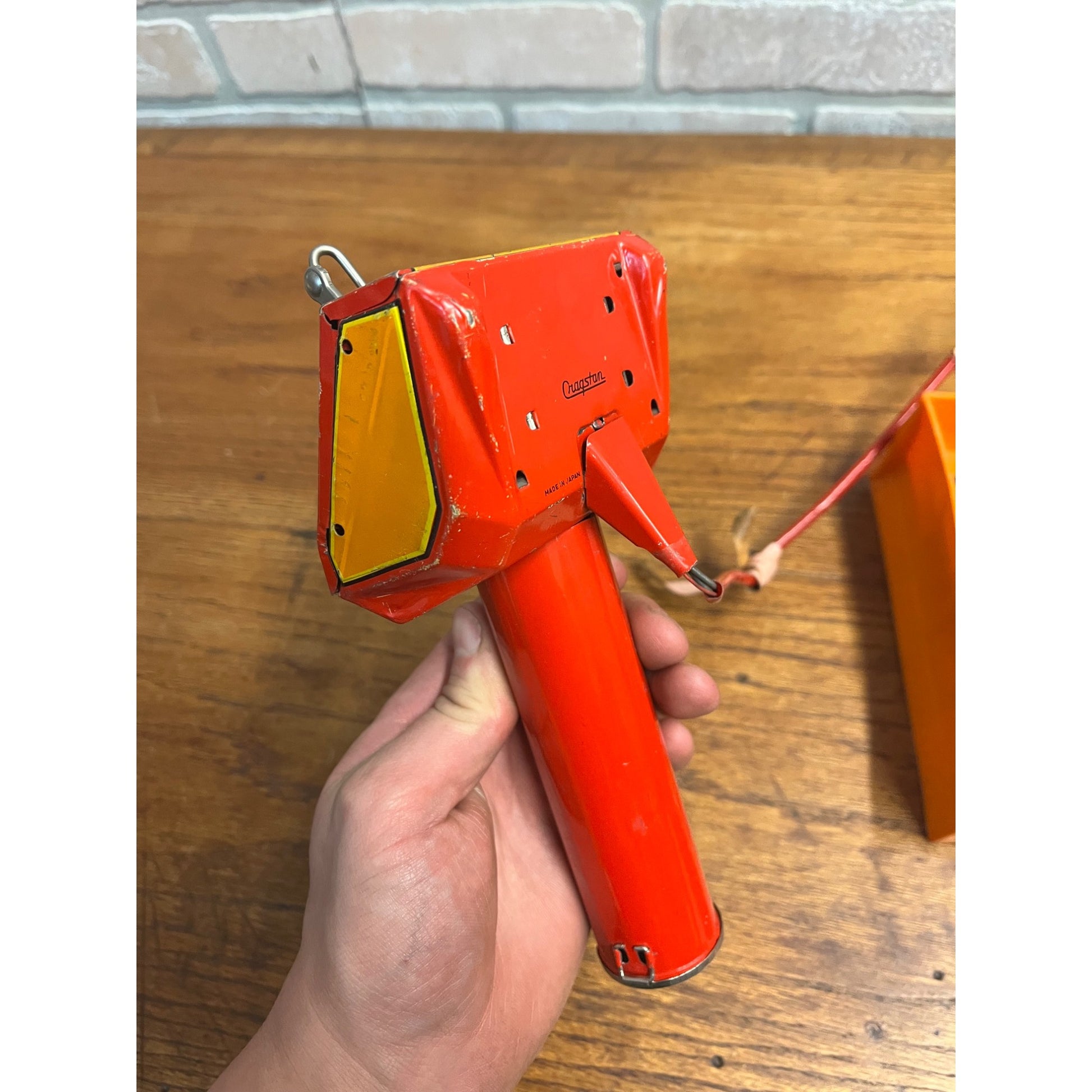 Vintage 1960s Cragston Tin Litho Bulldozer Battery Operated Toy - Japan