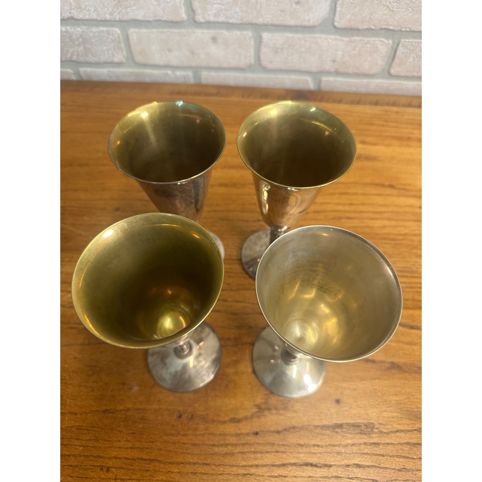 Vintage Valero EPB Silver Spain Gothic WEDDING GOBLETS (4) Champagne Stem Cups