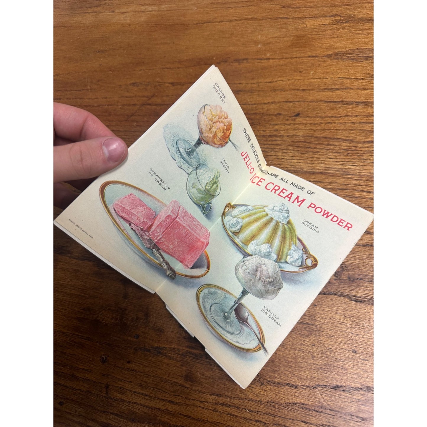 Antique 1920s Jell-O Advertising Dessert Recipe Booklet Phamplet Vintage